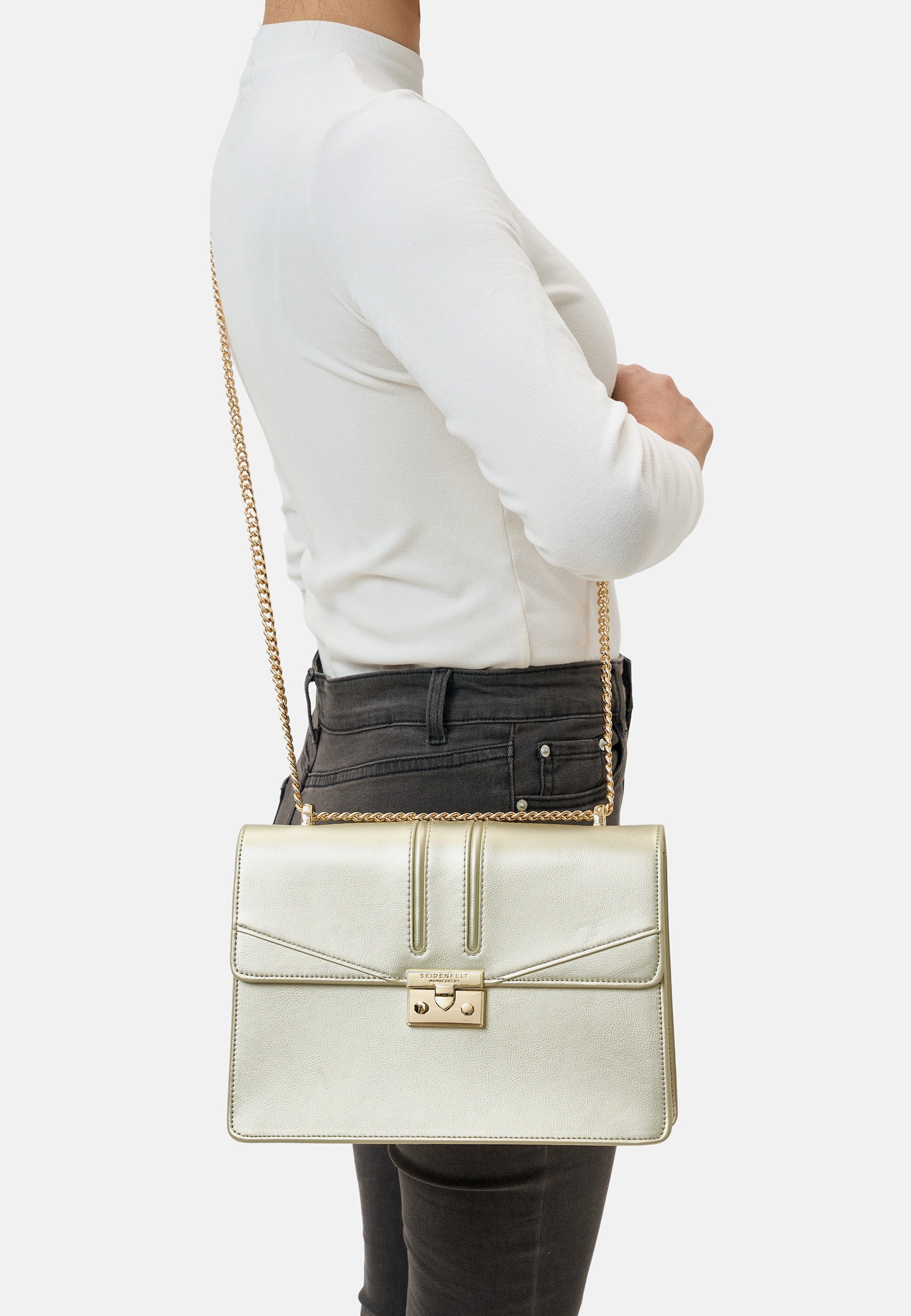 Seidenfelt - Handtaschen>Damen>Kunstledertaschen>Crossbody Taschen - Roros Big - black / black / OS-dark brown / OS-leo brown / OS