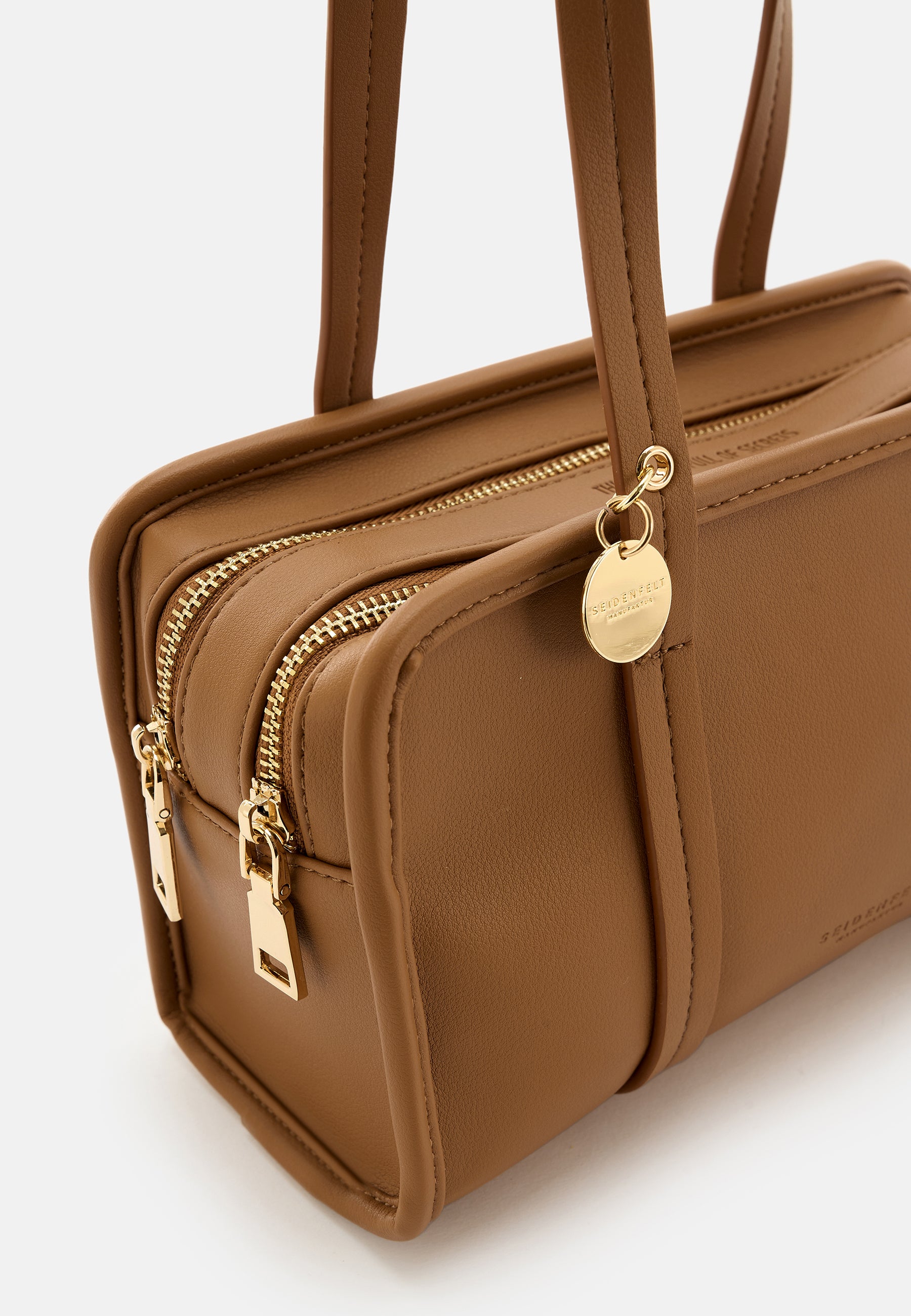 Seidenfelt - Bags - Nelma Bowling Bag - black / OS-toffee / OS-warm beige / OS