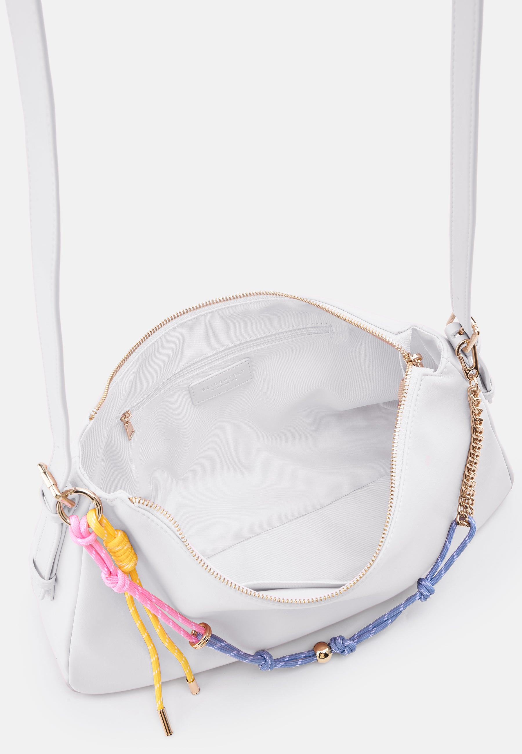Seidenfelt - Bags - Deje Shoulderbag - Light Bubble Gum / OS-black / OS-Cream White / OS