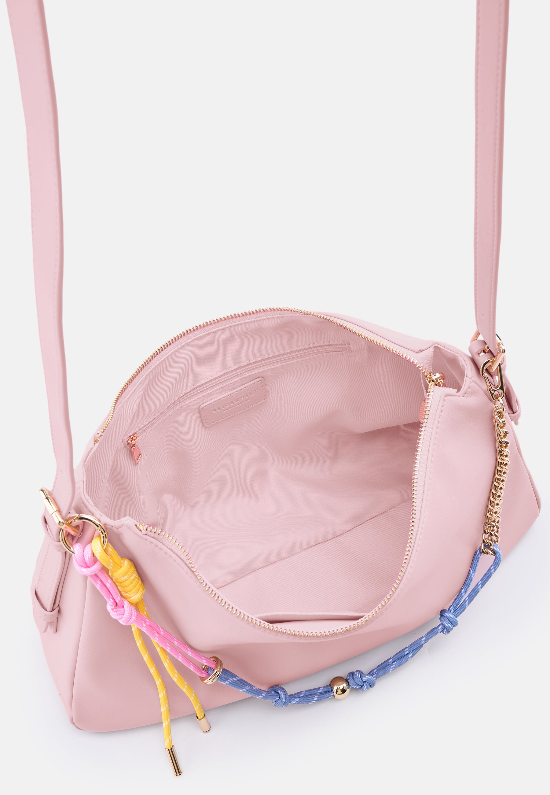 Seidenfelt - Bags - Deje Shoulderbag - Light Bubble Gum / OS-black / OS-Cream White / OS