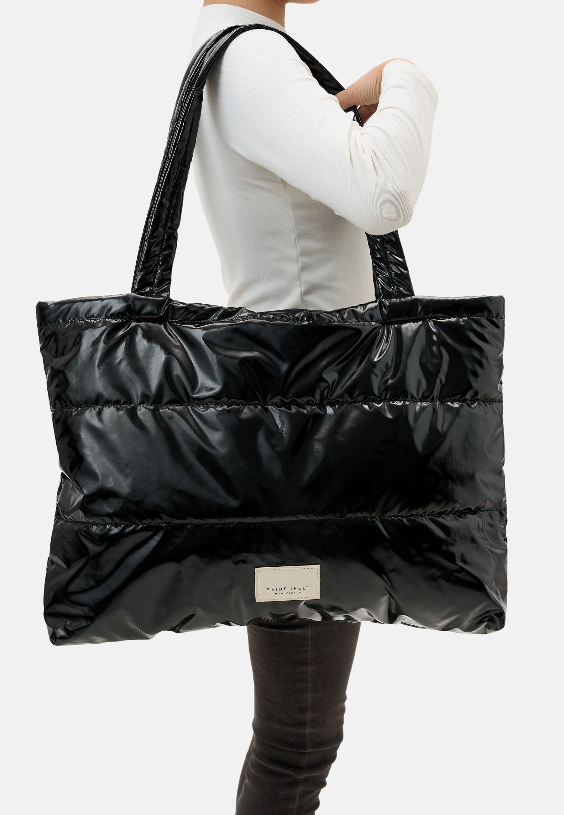 Glossy Nylon Norrlida Shopper black OS