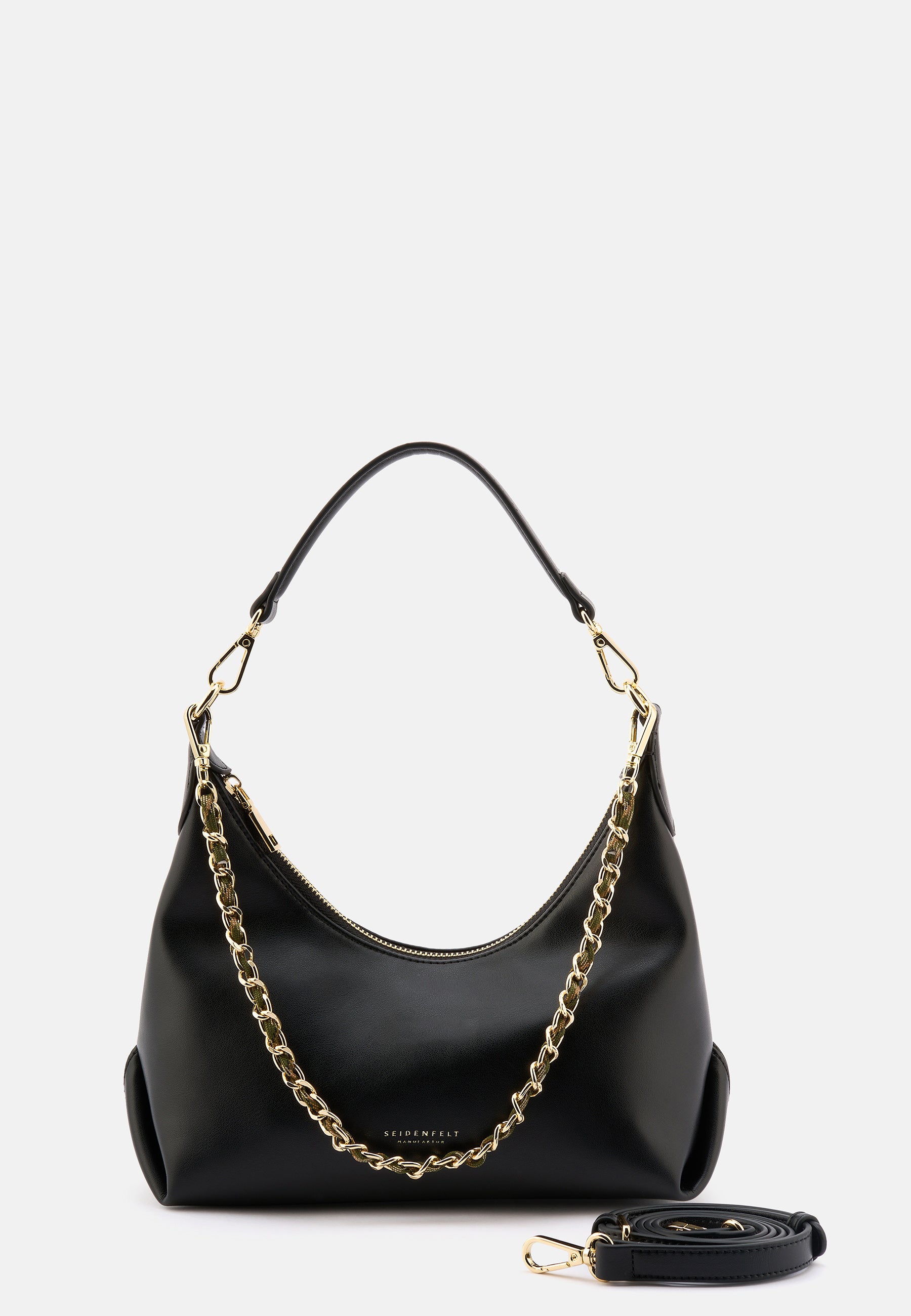 Seidenfelt - Bags - Huuvari Hobo - black / OS-butter-lemon / OS-denim in blue / OS