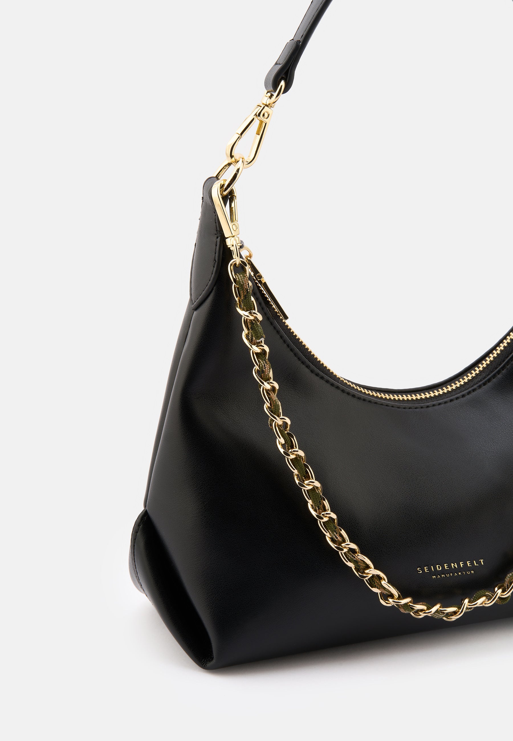 Seidenfelt - Bags - Huuvari Hobo - black / OS-butter-lemon / OS-denim in blue / OS
