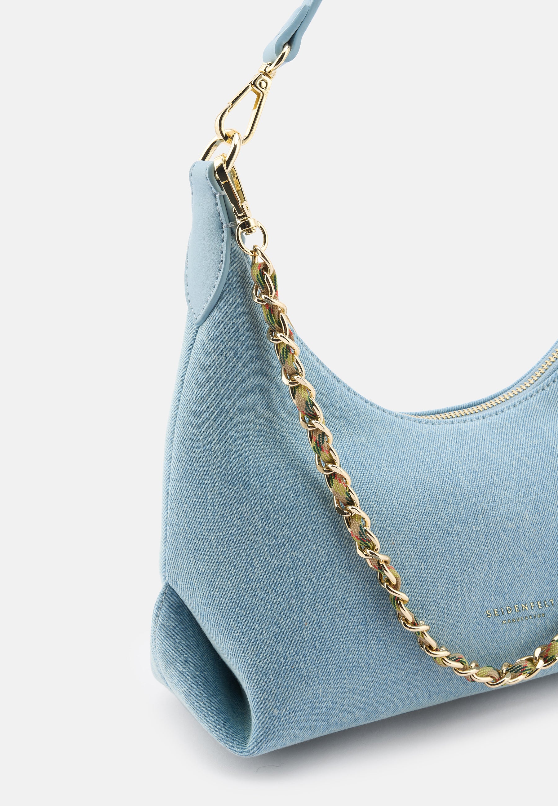 Seidenfelt - Bags - Huuvari Hobo - black / OS-butter-lemon / OS-denim in blue / OS