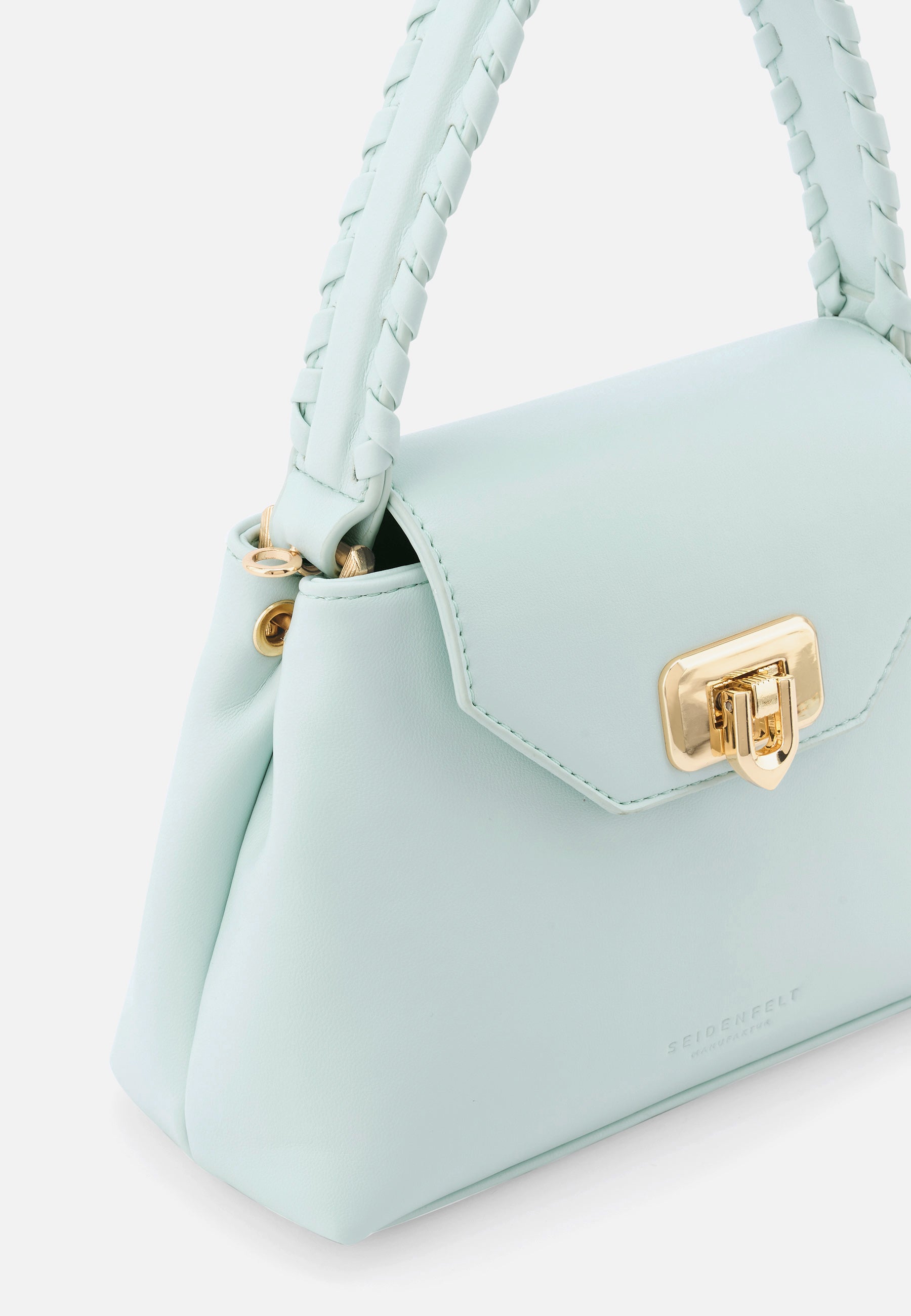 Seidenfelt - Bags - Lilla Edet Top Handle Bag - black / OS-sea salt blue / OS