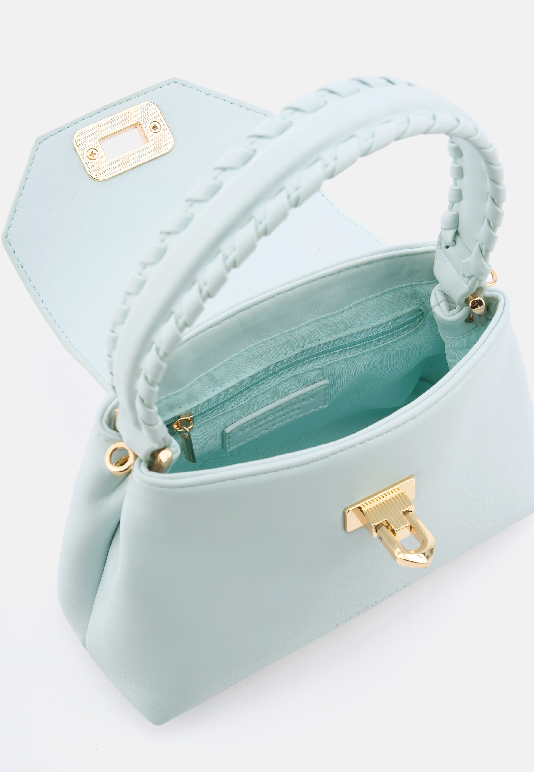 Seidenfelt - Bags - Lilla Edet Top Handle Bag - black / OS-sea salt blue / OS