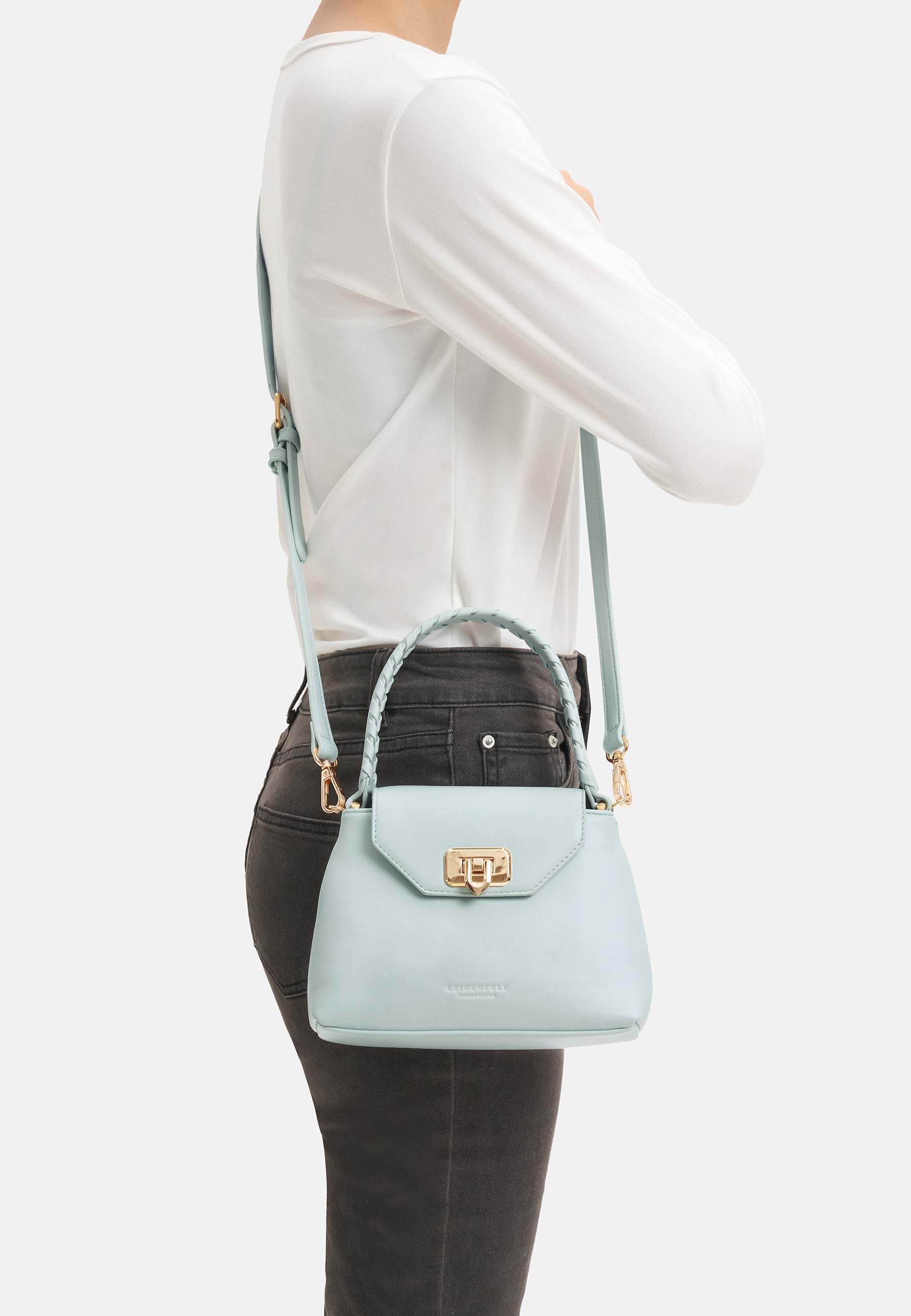 Lilla Edet Top Handle Bag sea salt blue OS