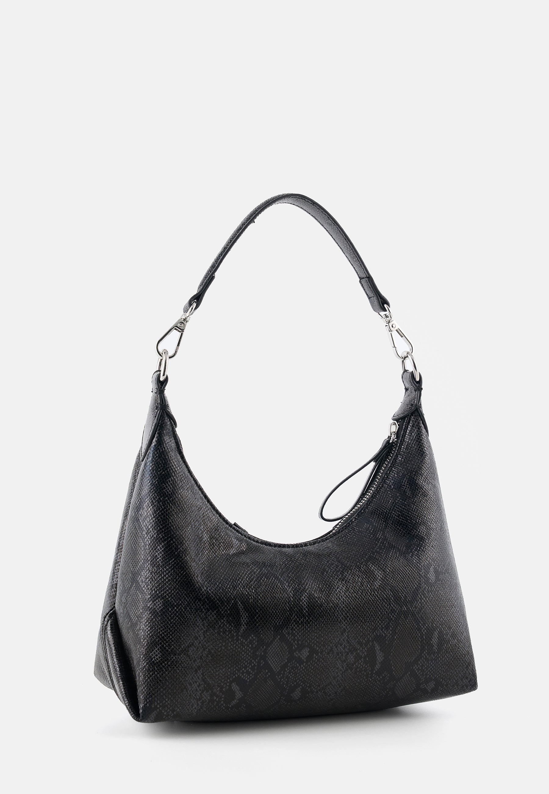 Seidenfelt - Bags - Lilleby Hobo - reptile black / OS-reptile dark green / OS-reptile beige / OS
