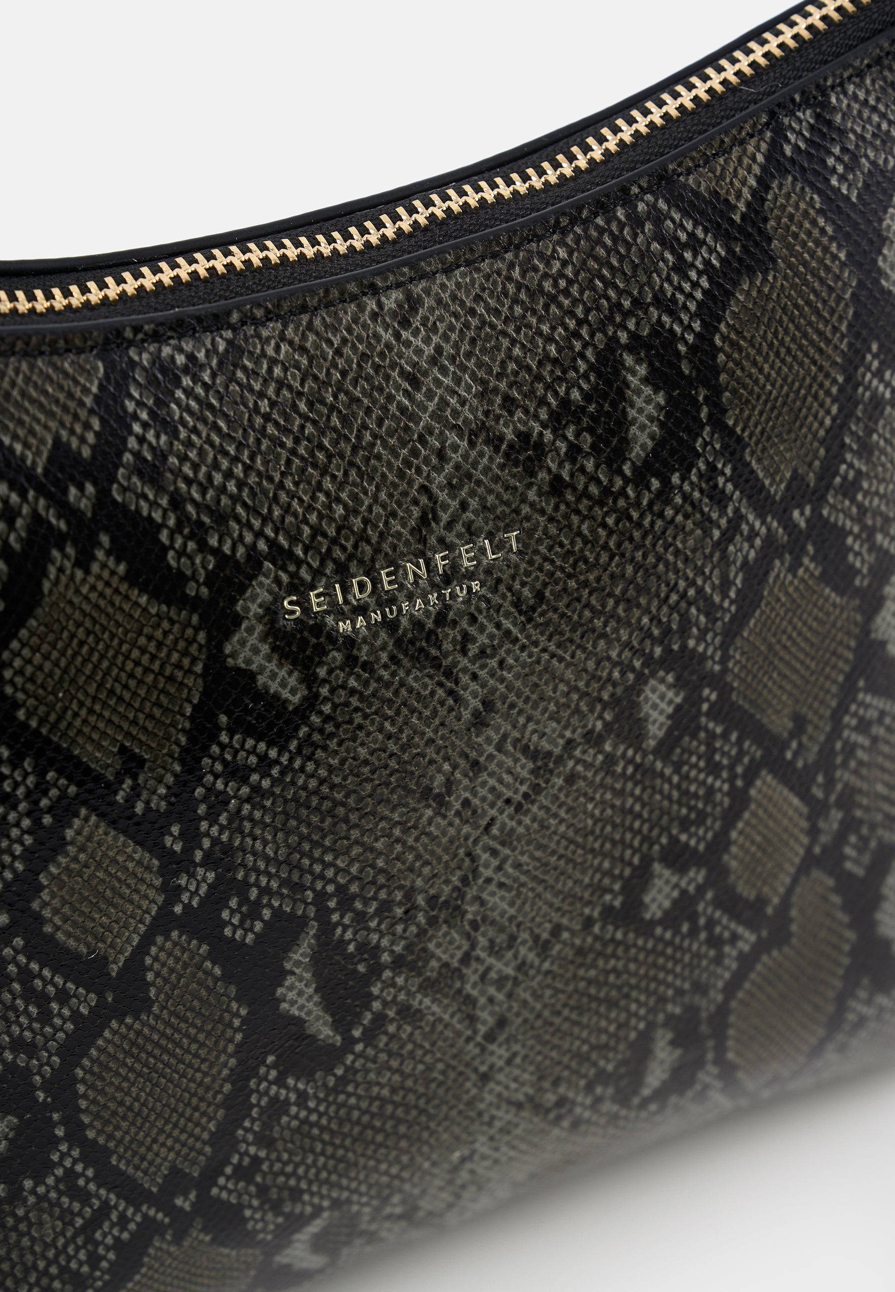 Seidenfelt - Bags - Lilleby Midi Crossbag - reptile dark green / OS