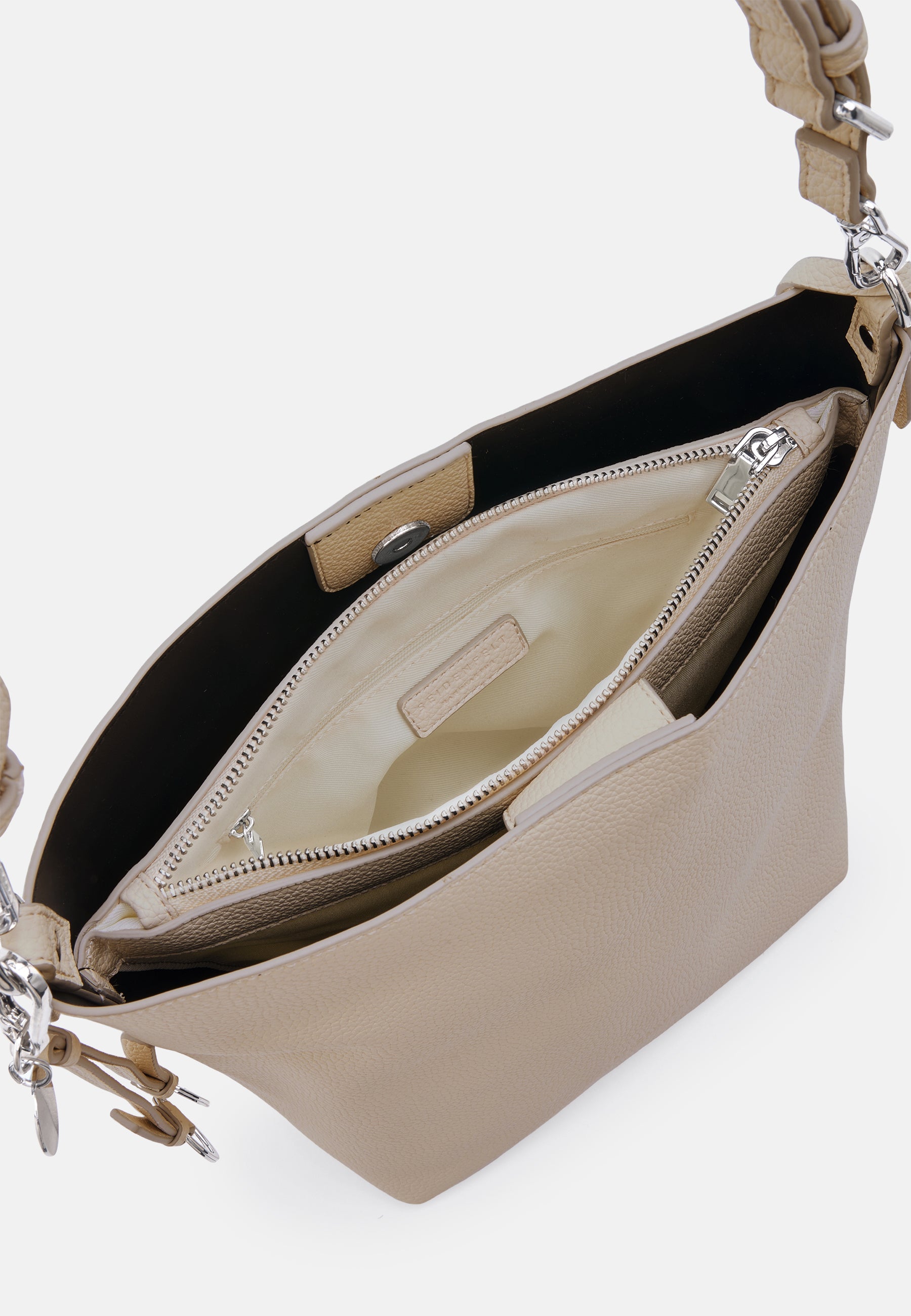 Seidenfelt - Bags - Lohja Hobo - black / OS-beige / OS-Cool Taupe / OS