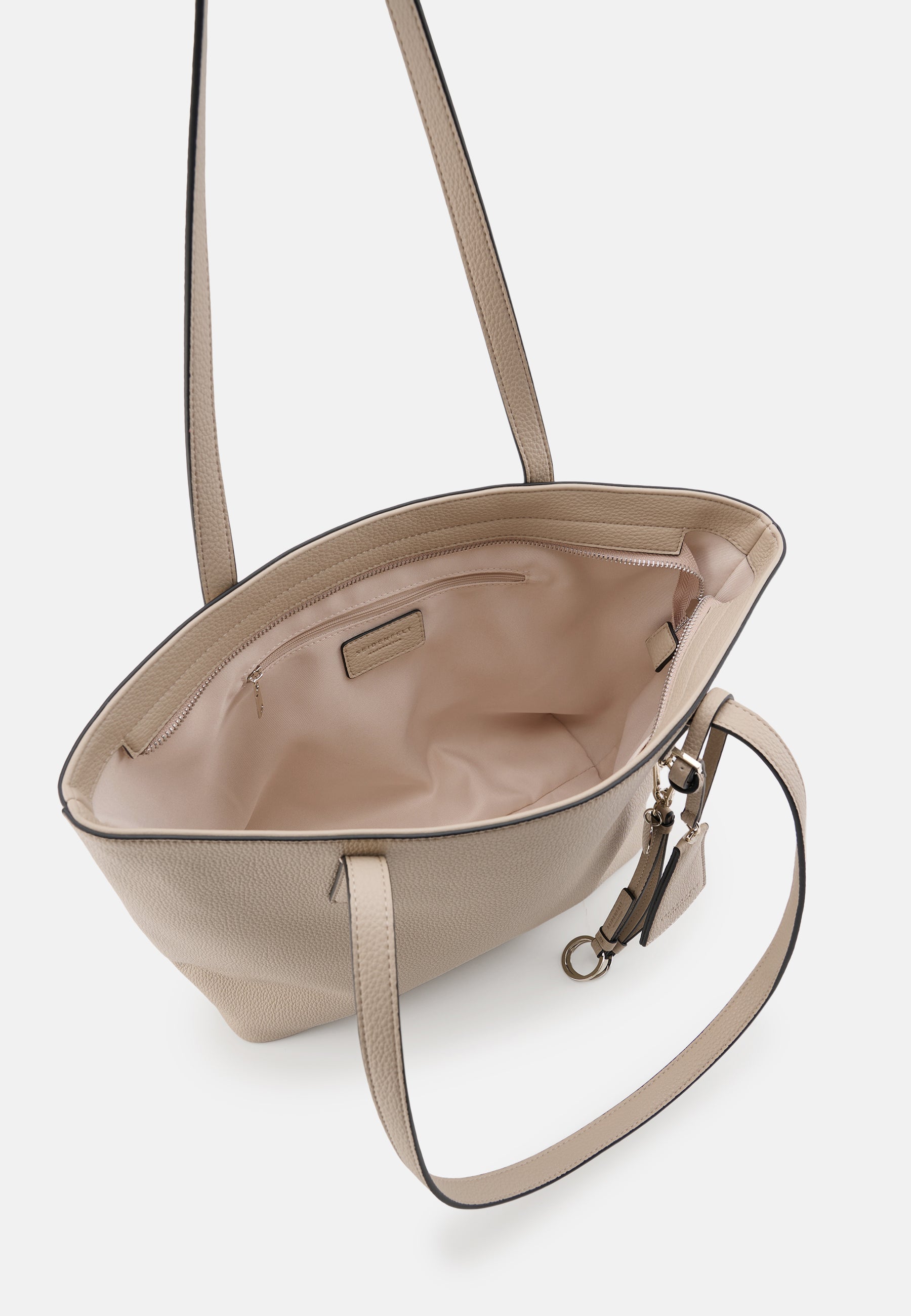 Seidenfelt - Bags - Lohja Shopper - Cool Taupe / OS-black / OS-beige / OS