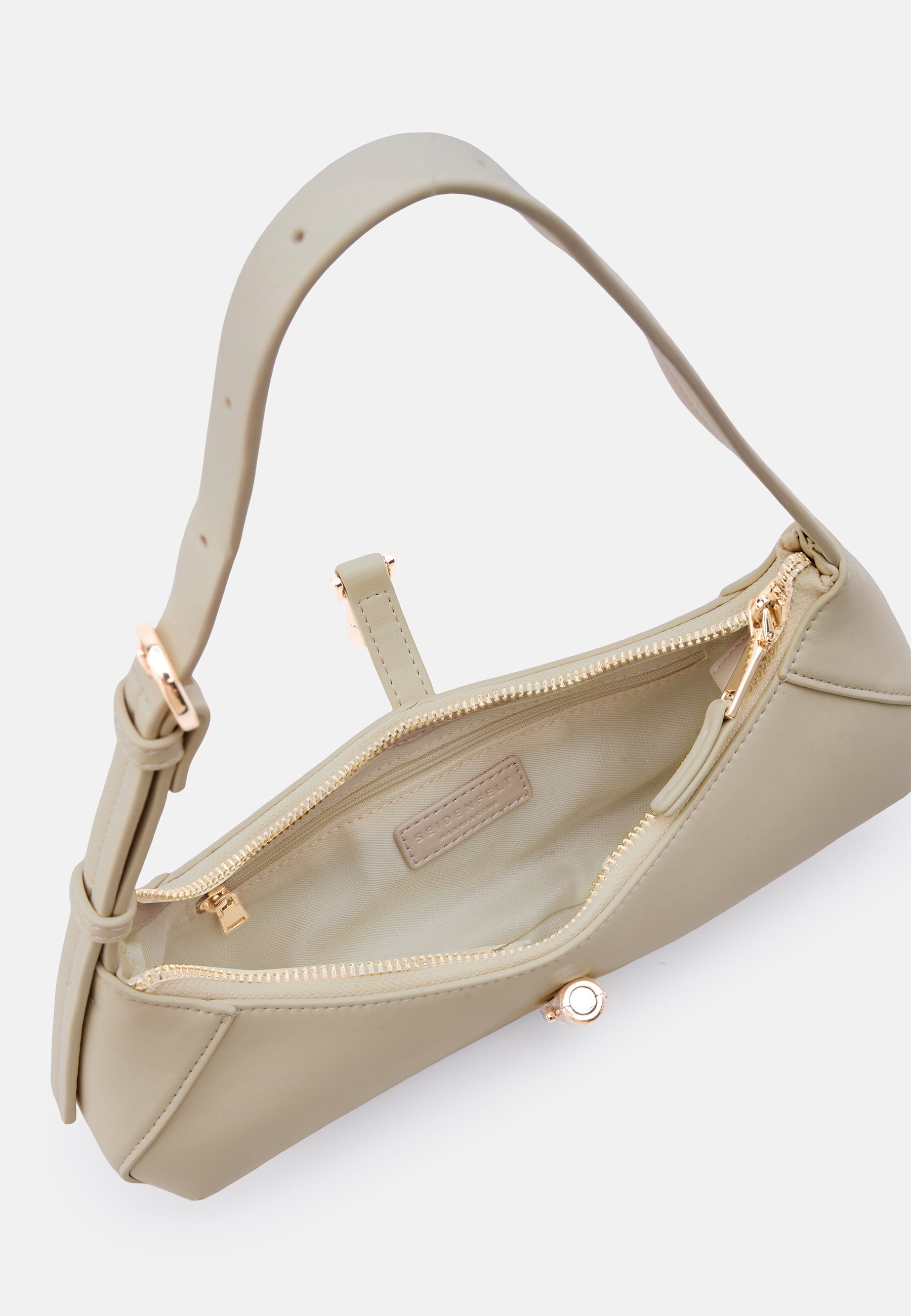 Seidenfelt - Bags - Loviisa East-West-Shoulderbag - Cloudy Beige / OS-black / OS-Cool Taupe / OS