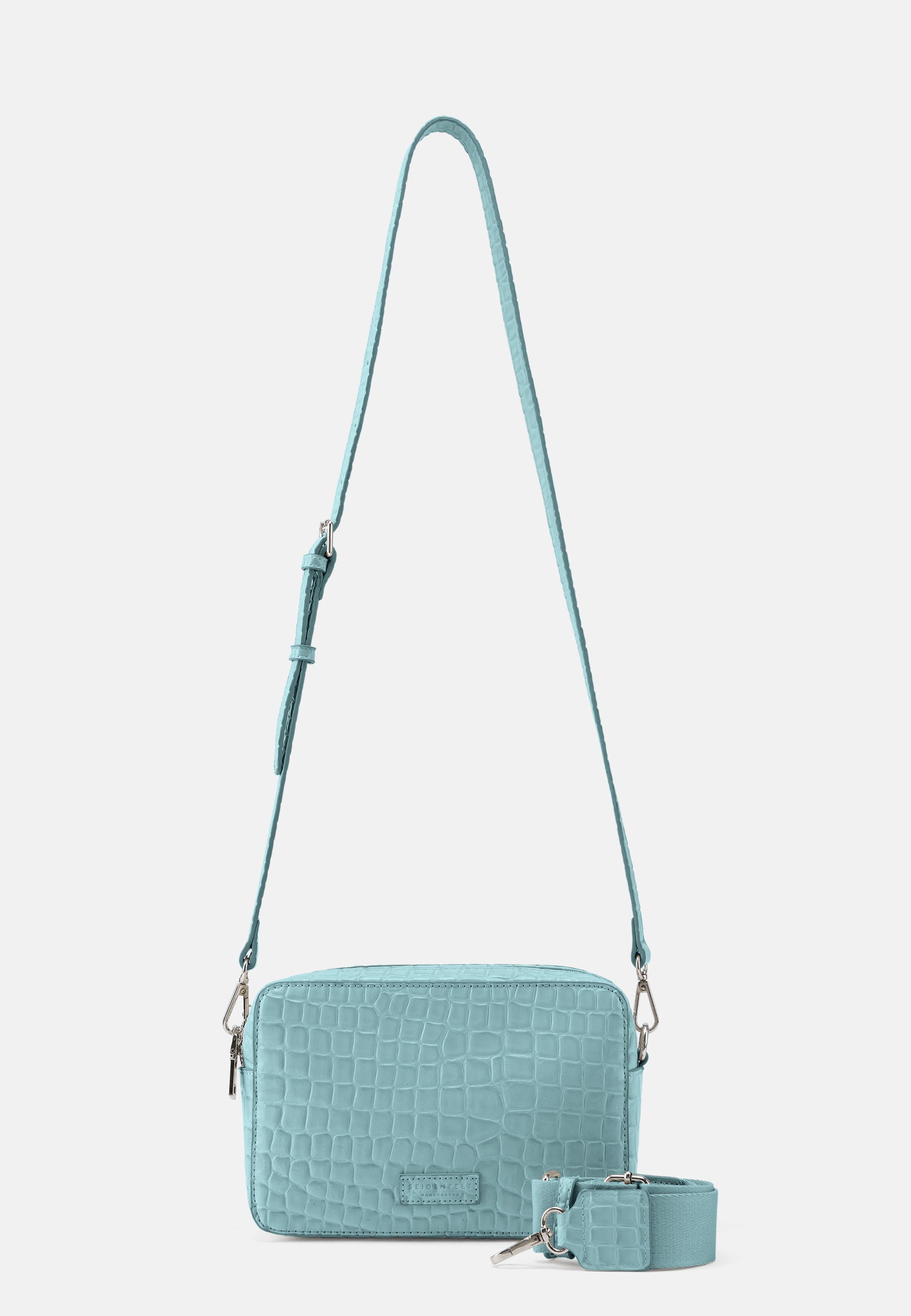 Seidenfelt - Bags - Nesna Camera Bag - croco print ice blue / OS