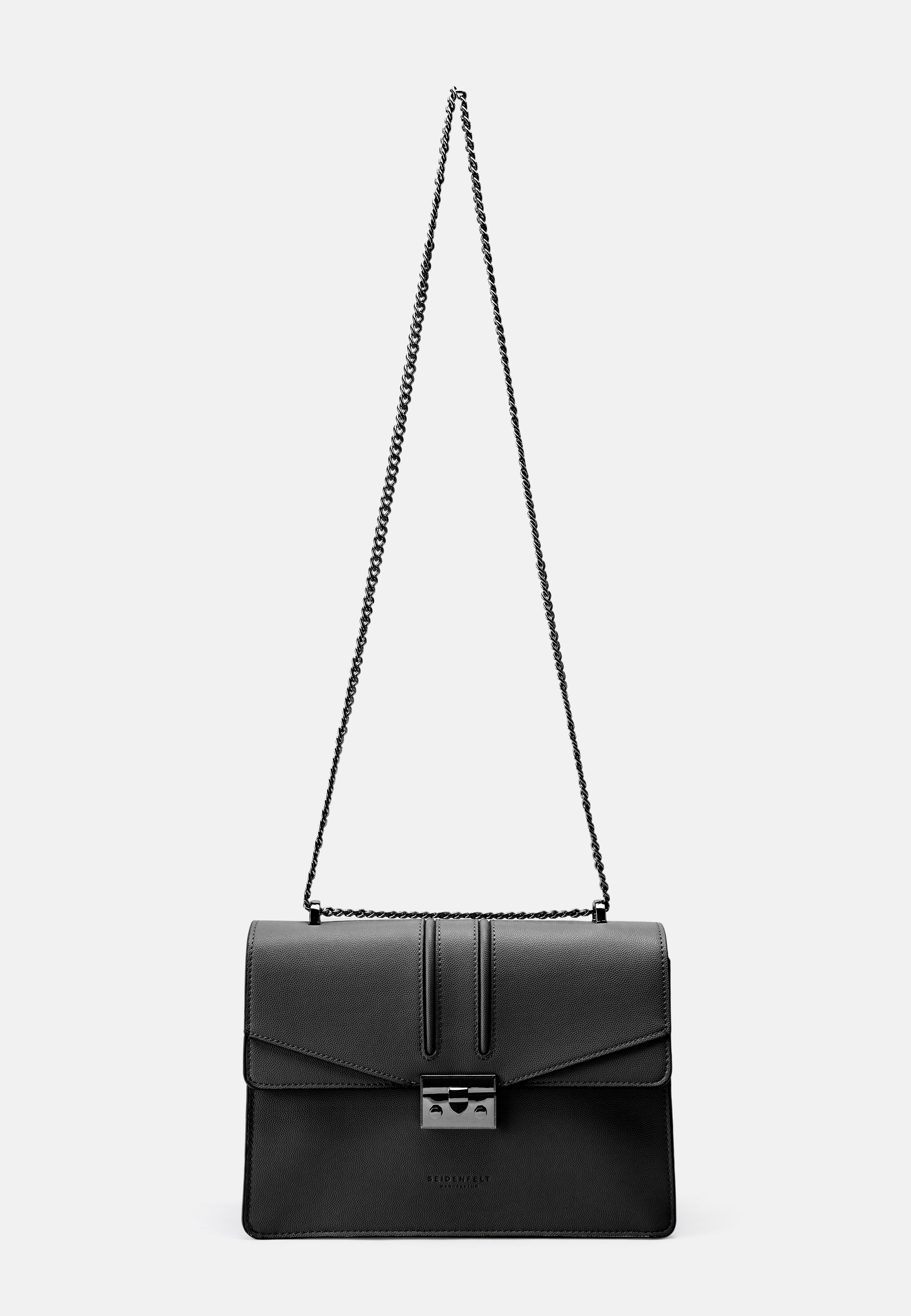 Seidenfelt - Bags - Roros Big - croco print black / OS-black / black / OS-black / gold / OS-buttermilk / OS-warm stone / OS