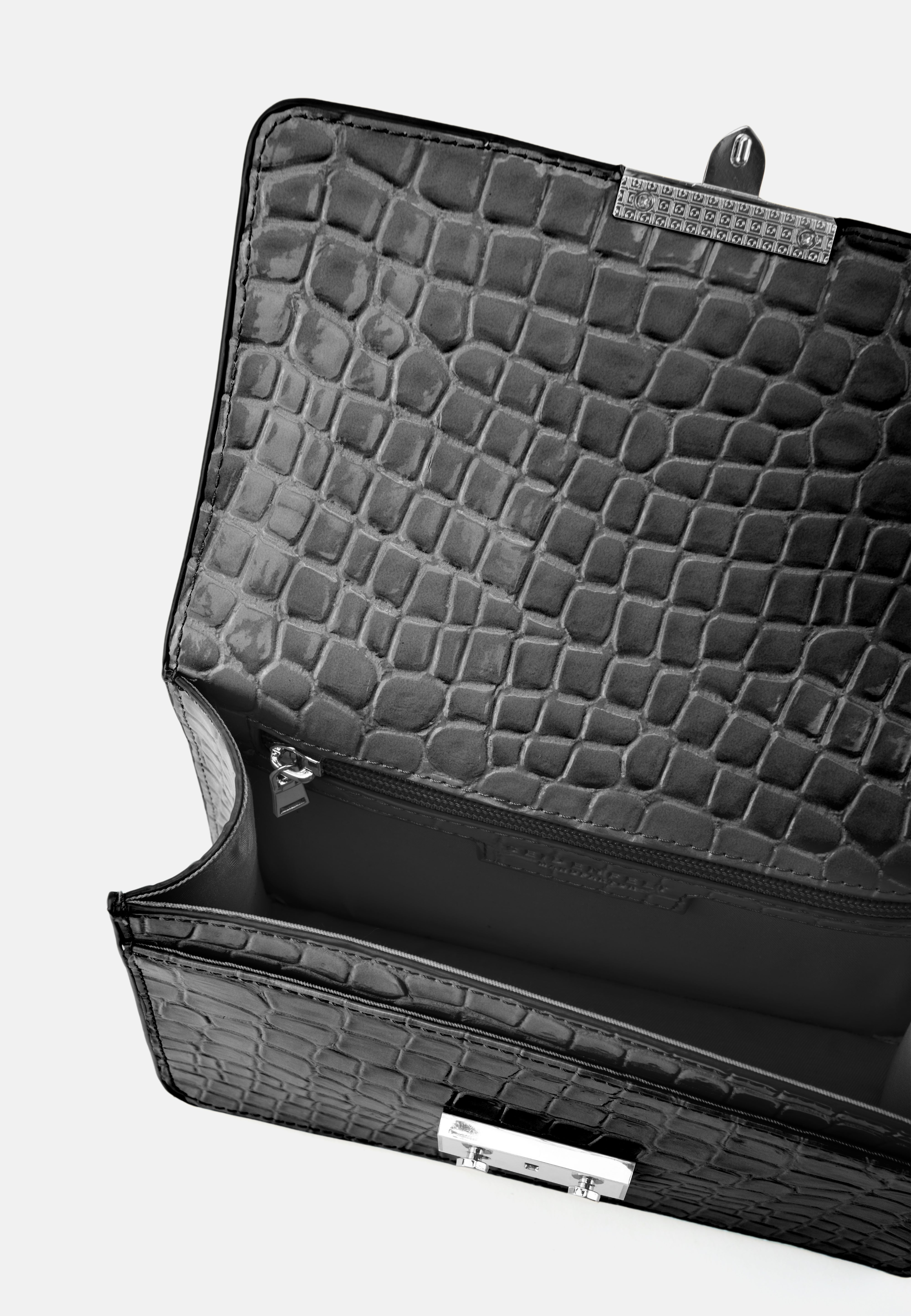Seidenfelt - Bags - Roros - black / silver / OS-croco print black / OS-black / black / OS-black / gold / OS-cream / OS-buttermilk / OS-glossy sand / OS-warm stone / OS-pistachio / OS-croco print ice blue / OS
