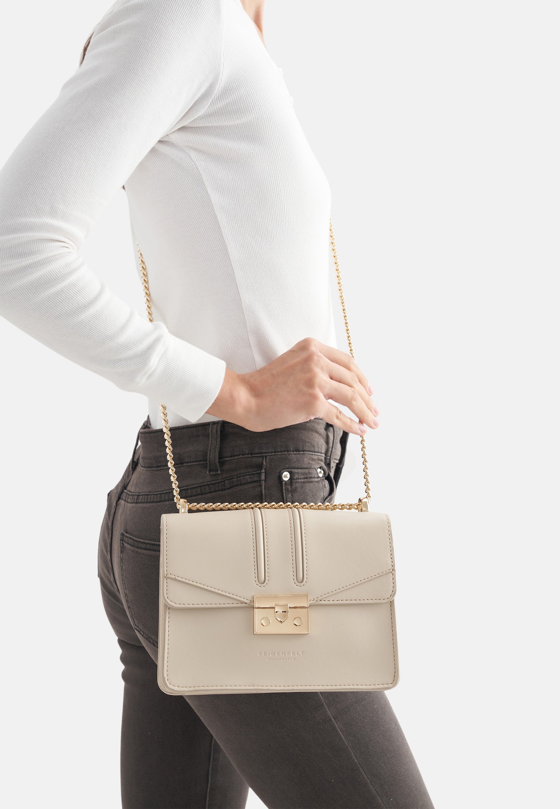 Seidenfelt - Bags - Roros - black / silver / OS-croco print black / OS-black / black / OS-black / gold / OS-cream / OS-buttermilk / OS-glossy sand / OS-warm stone / OS-pistachio / OS-croco print ice blue / OS