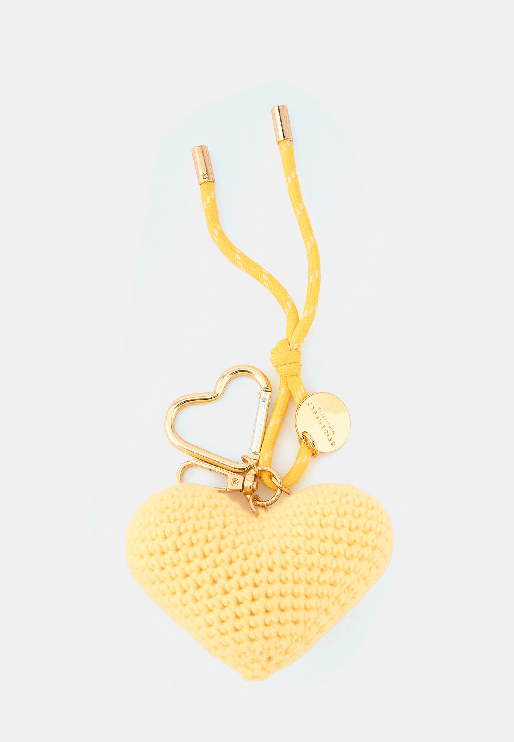 Crochet Heart Charm butter-yellow OS