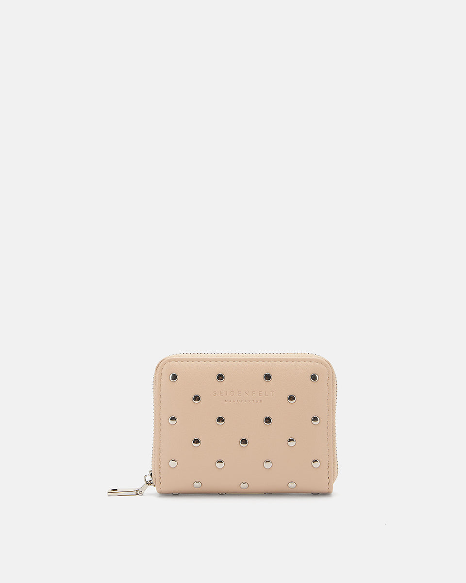 Seidenfelt - Handtaschen>Damen>Kunstlederaccessoires>Portemonnaies - Ylva Little Rivets - black / OS-light sand&rivets / OS-silver&rivets / OS