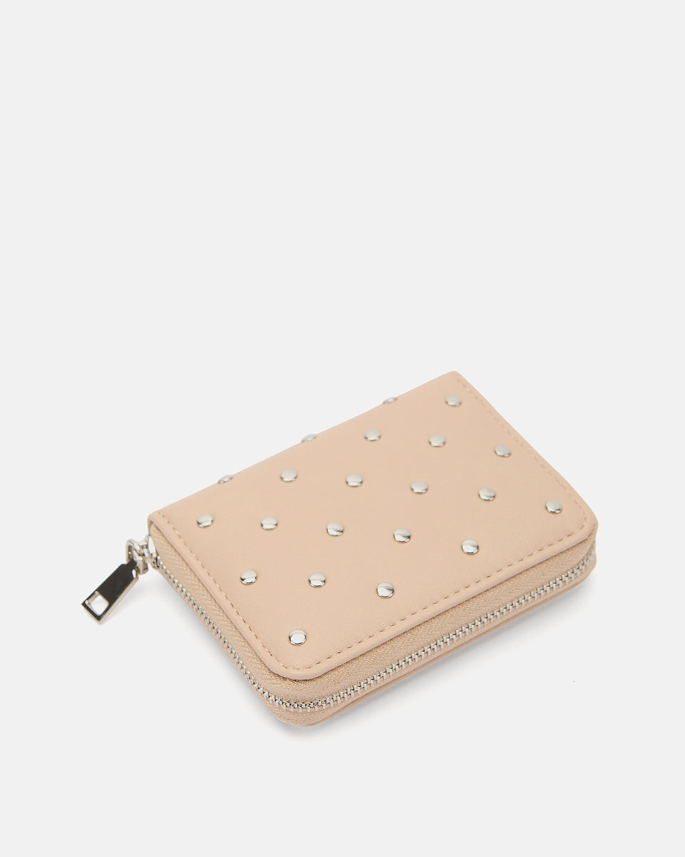 Seidenfelt - Handtaschen>Damen>Kunstlederaccessoires>Portemonnaies - Ylva Little Rivets - black / OS-light sand&rivets / OS-silver&rivets / OS