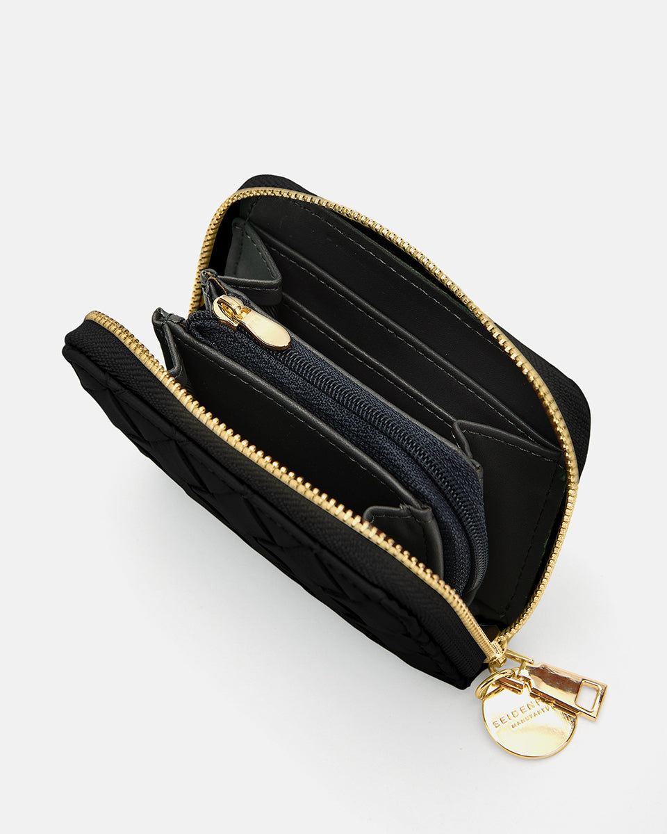Seidenfelt - Handtaschen>Damen>Kunstlederaccessoires>Portemonnaies - Ylva Woven - black woven / OS-shy yellow woven / OS-aqua green woven / OS