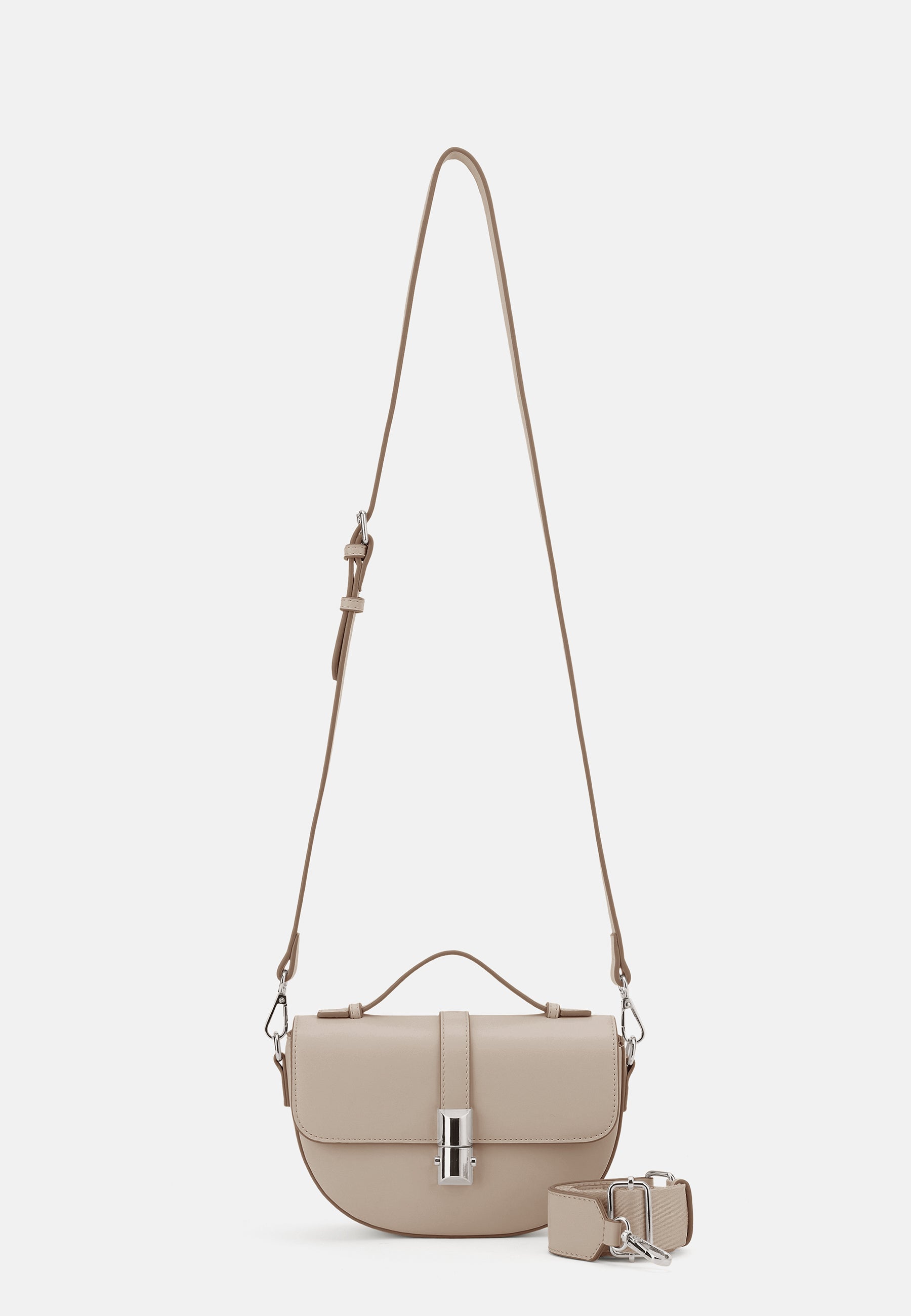 Seidenfelt - Handtaschen>Damen>Kunstledertaschen>Crossbody Taschen - Lilla Ro Saddle Bag - black / OS-cream / OS-light sand / OS