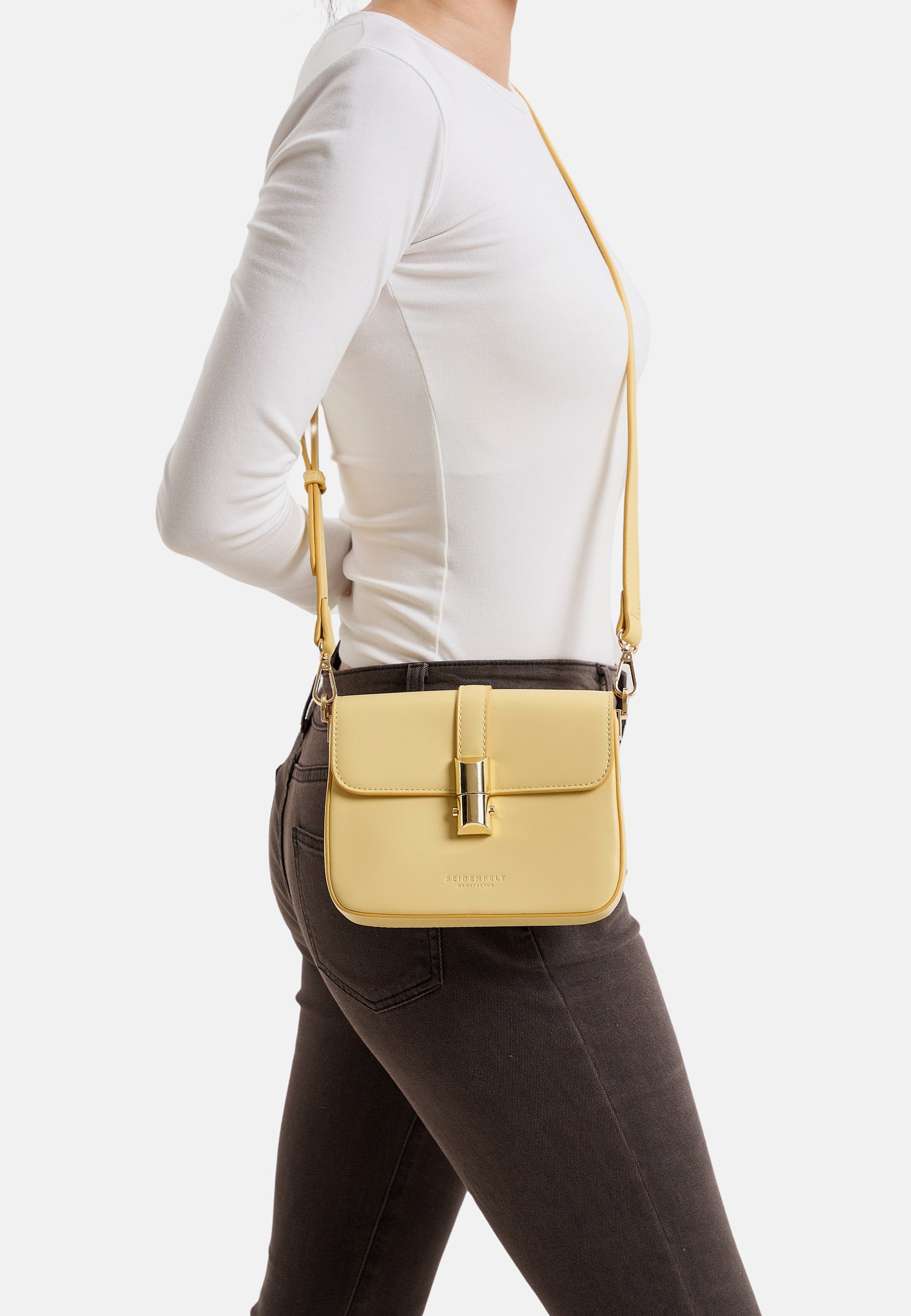 Seidenfelt - Handtaschen>Damen>Kunstledertaschen>Crossbody Taschen - Lilla Ro Small Crossbody - black / OS-cream / OS-light sand / OS-shy yellow / OS