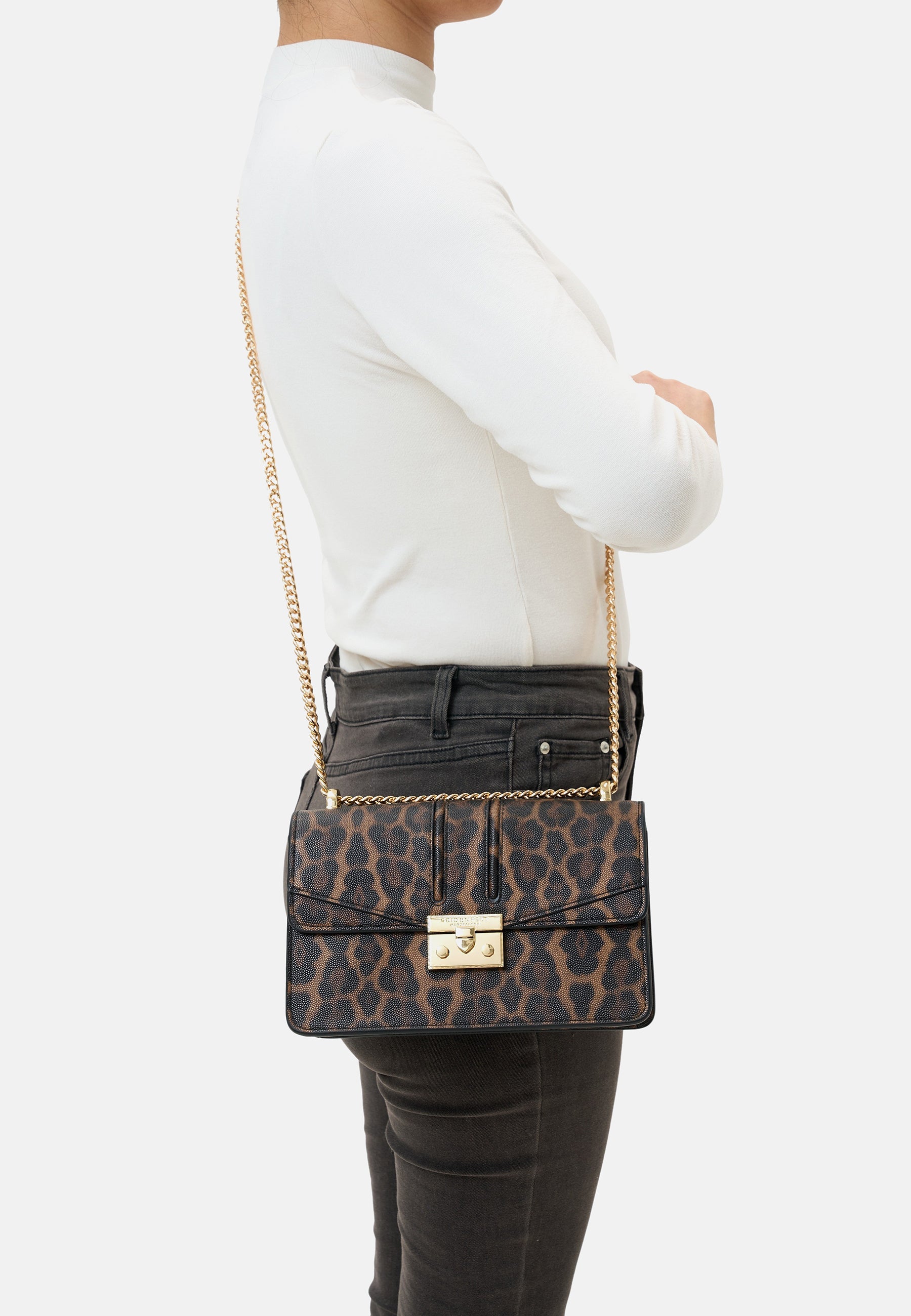 Seidenfelt - Handtaschen>Damen>Kunstledertaschen>Crossbody Taschen - Roros East-West - black / black / OS-dark brown / OS-leo brown / OS