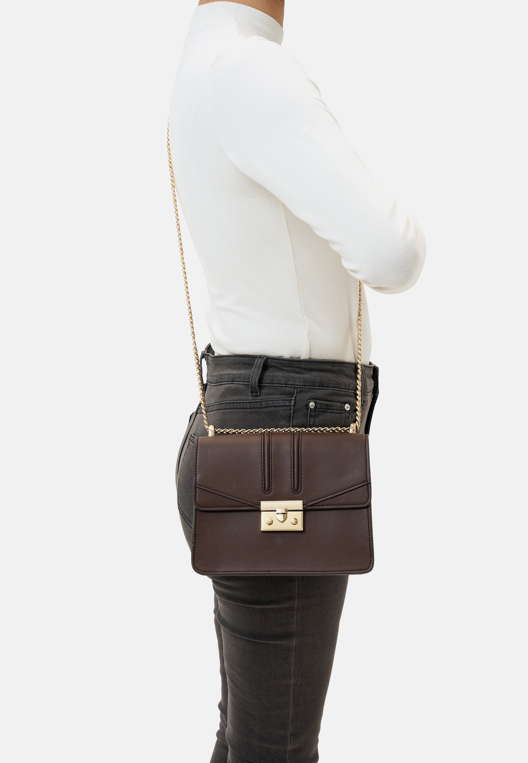 Seidenfelt - Handtaschen>Damen>Kunstledertaschen>Crossbody Taschen - Roros - black / silver / OS-black / black / OS-gold / OS-silver / OS-dark brown / OS-leo brown / OS