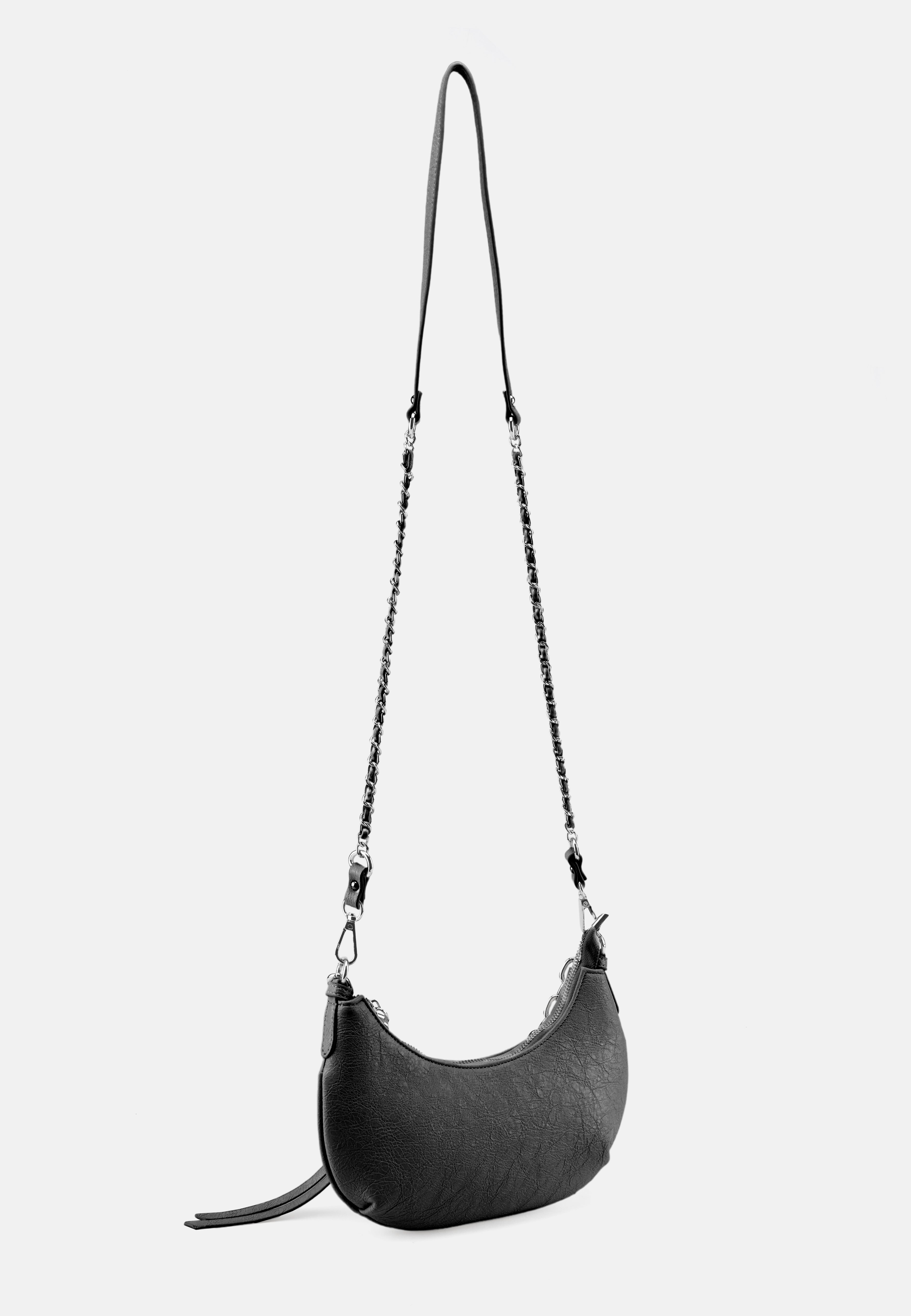 Seidenfelt - Handtaschen>Damen>Kunstledertaschen>Halbmoind Taschen - Vejen Halfmoon Pochette - glossy black / OS-glossy white / OS-glossy sand / OS