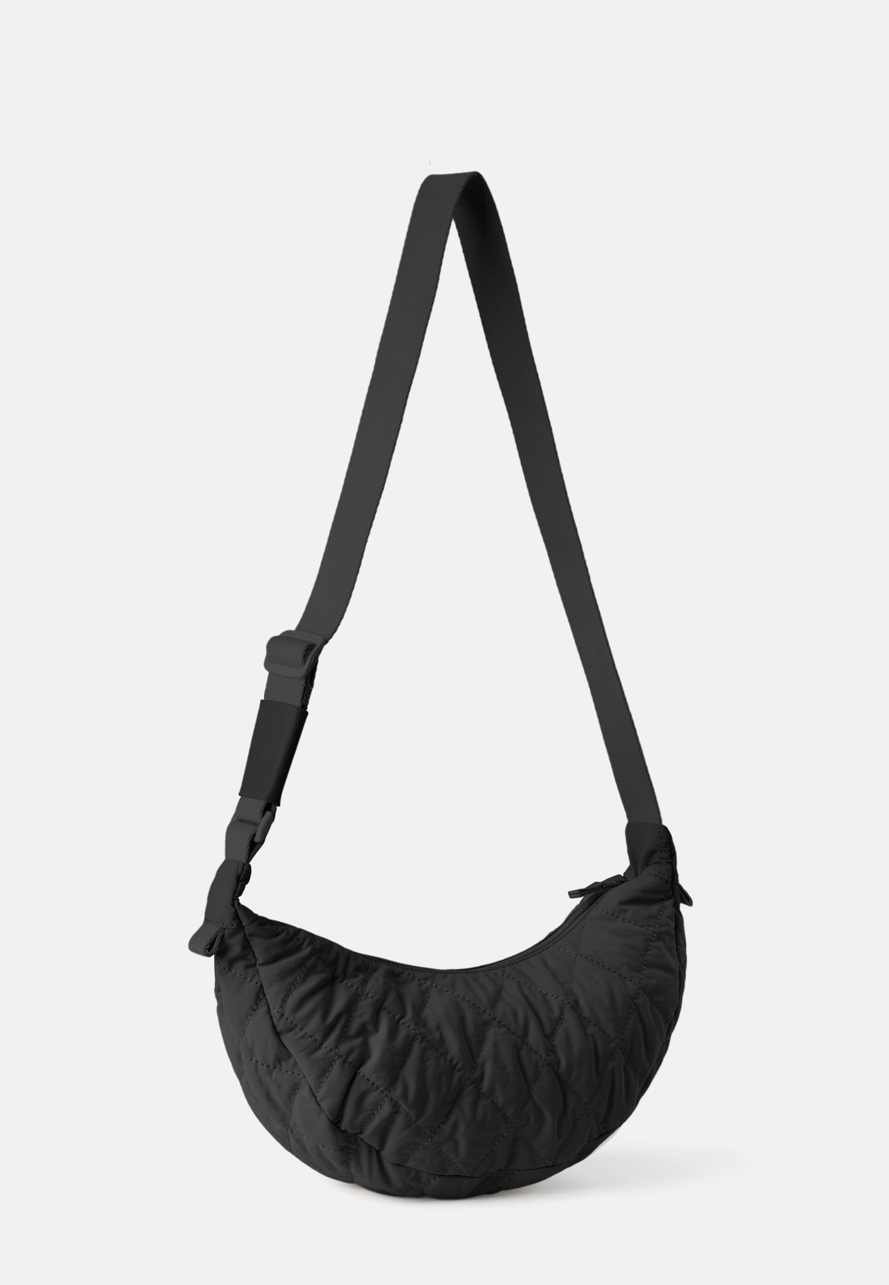 Seidenfelt - Handtaschen>Damen>Kunstledertaschen>HalbmondTaschen - Hetta Halfmoon Bag - black / OS-buttermilk / OS-chai latte / OS