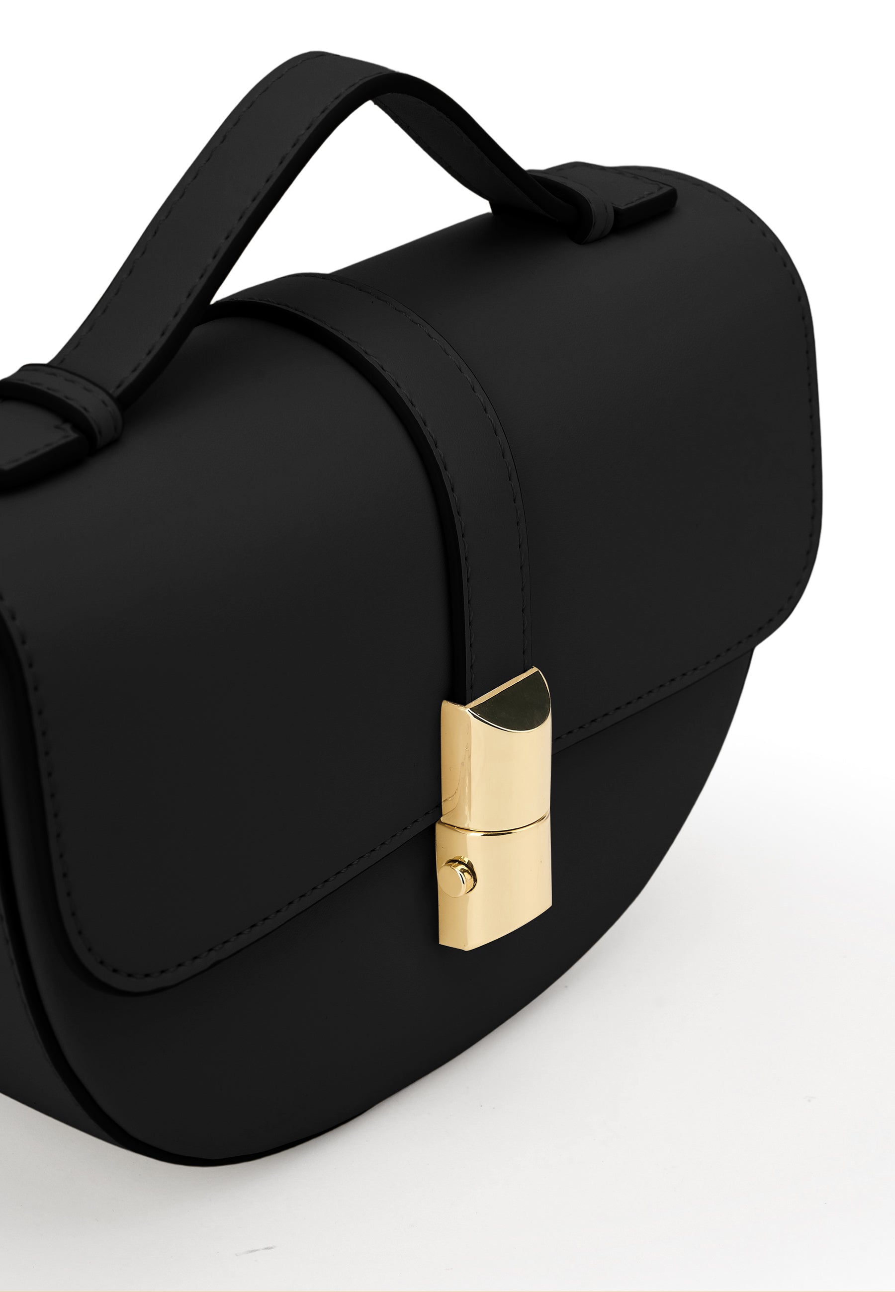 Seidenfelt - Handtaschen>Damen>Kunstledertaschen>Halbmond Taschen - Lilla Ro Saddle Bag - black / OS-cream / OS-light sand / OS