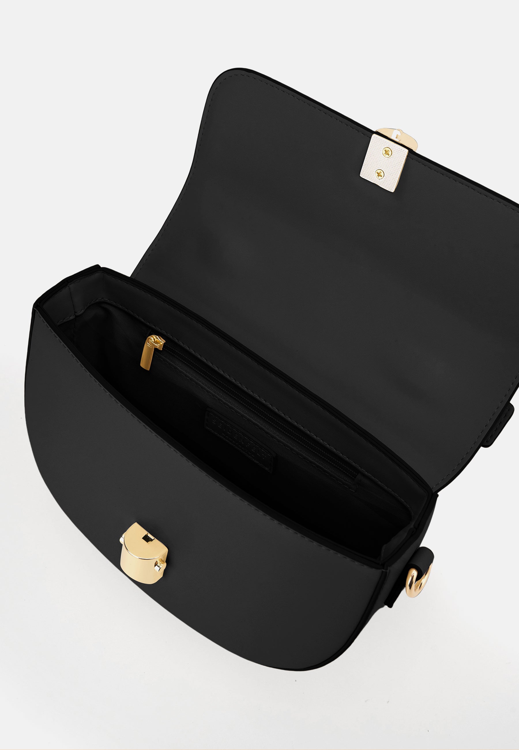 Seidenfelt - Handtaschen>Damen>Kunstledertaschen>Halbmond Taschen - Lilla Ro Saddle Bag - black / OS-cream / OS-light sand / OS