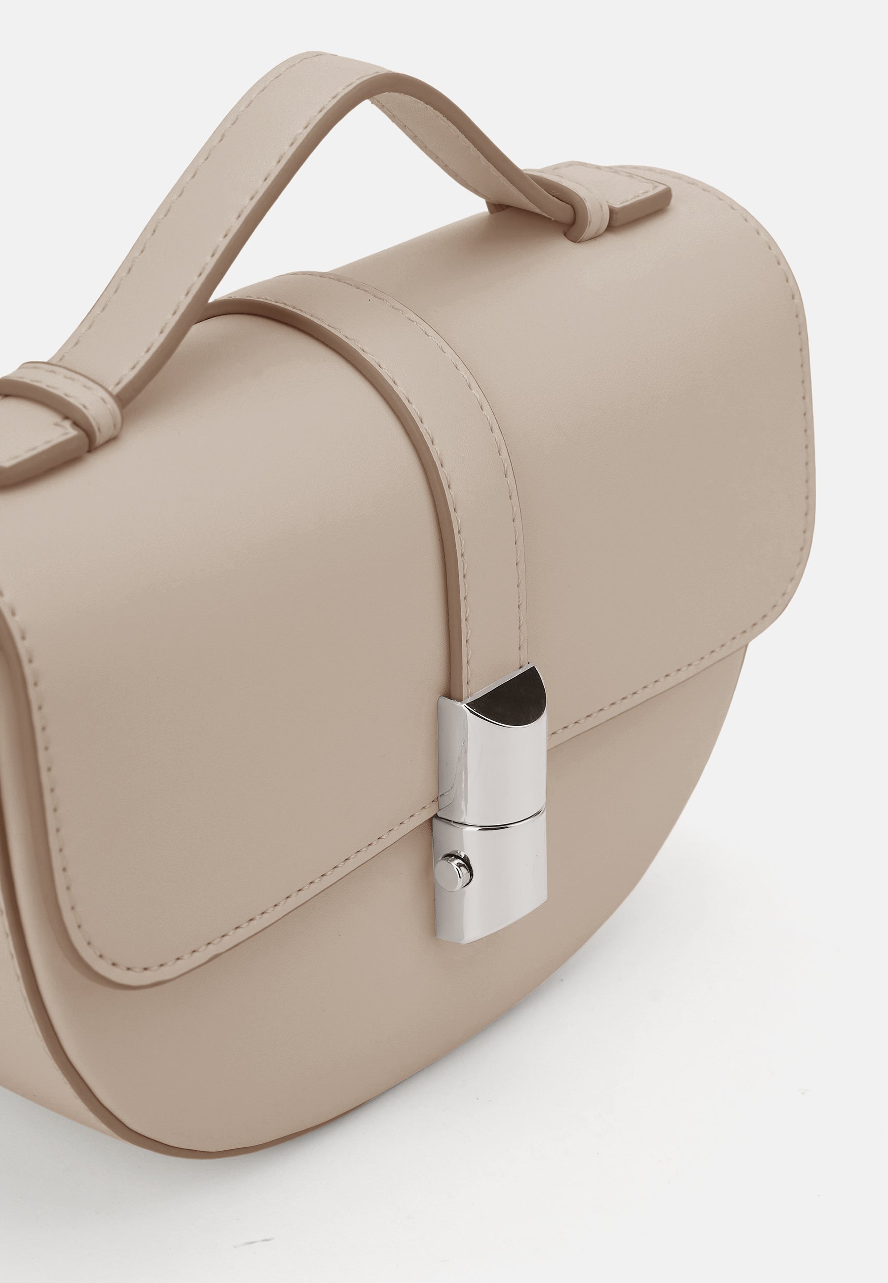 Seidenfelt - Handtaschen>Damen>Kunstledertaschen>Halbmond Taschen - Lilla Ro Saddle Bag - black / OS-cream / OS-light sand / OS