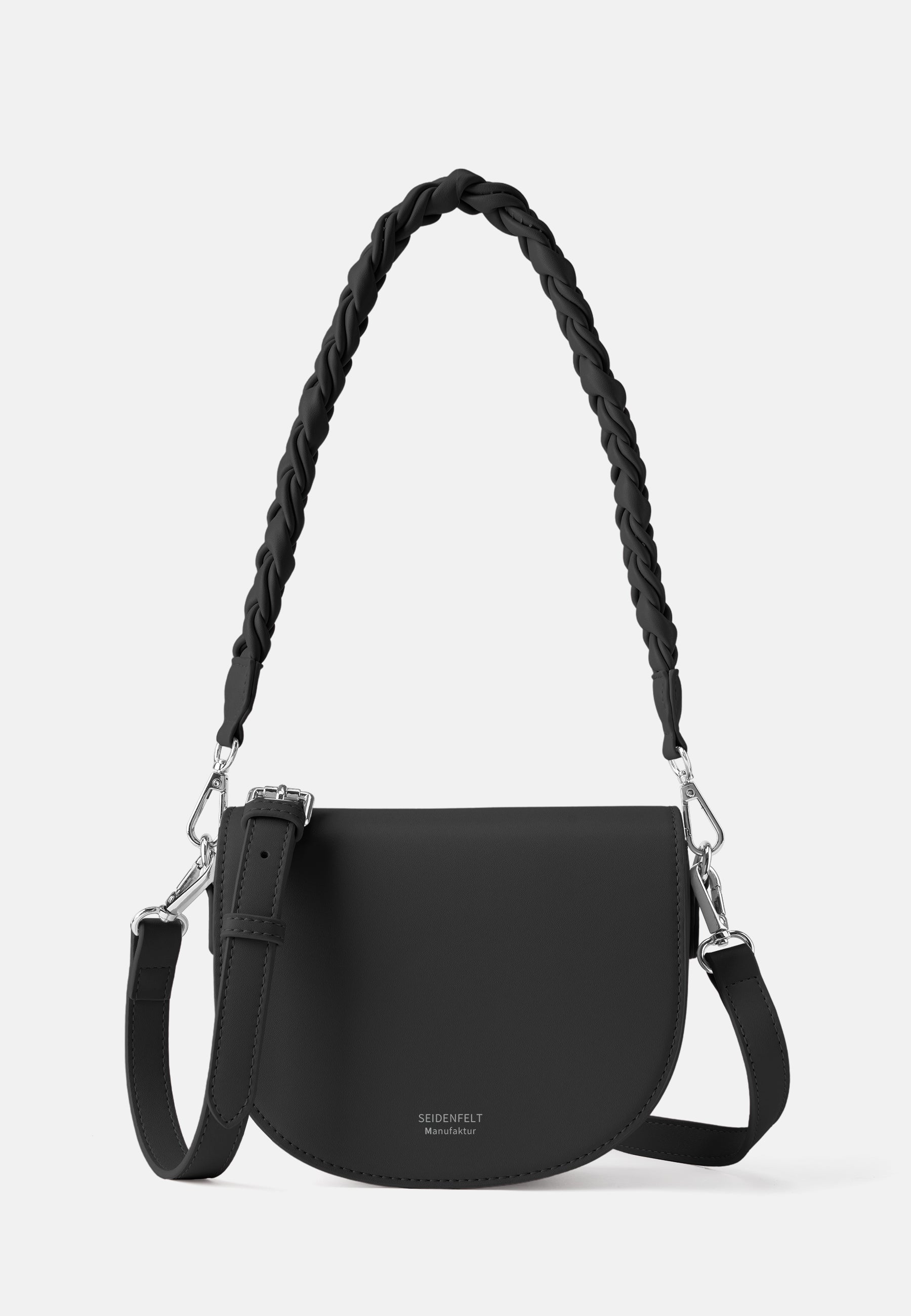 Seidenfelt - Handtaschen>Damen>Kunstledertaschen>Halbmond Taschen - Melbu Saddle - black / OS-cream / OS-cream / gold metal / OS-ice blue / OS-powder rose / OS-powder rose/gold metal / OS