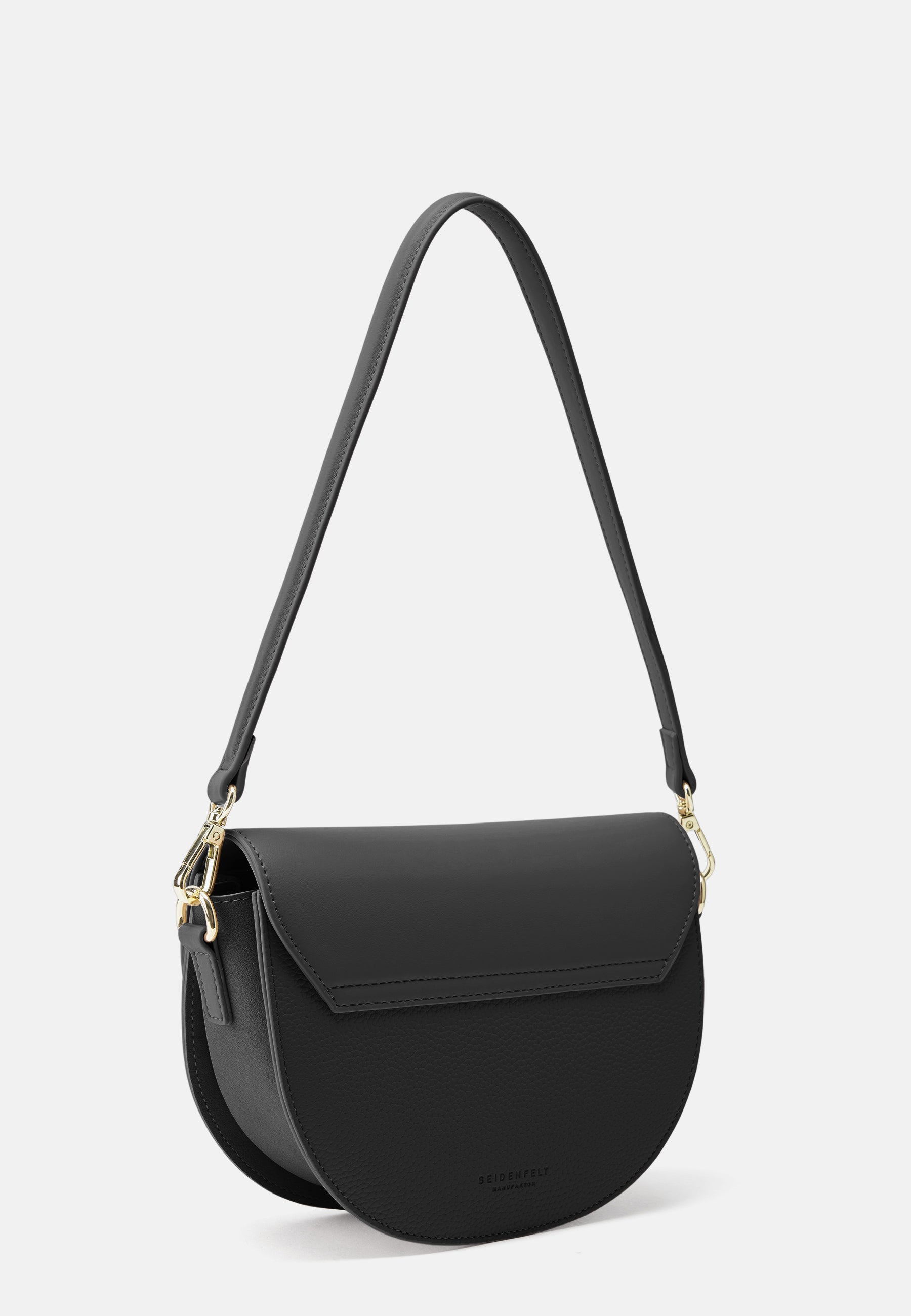 Seidenfelt - Handtaschen>Damen>Kunstledertaschen>Halbmond Taschen - Selje Saddle - black / OS-cream / OS-rose / OS
