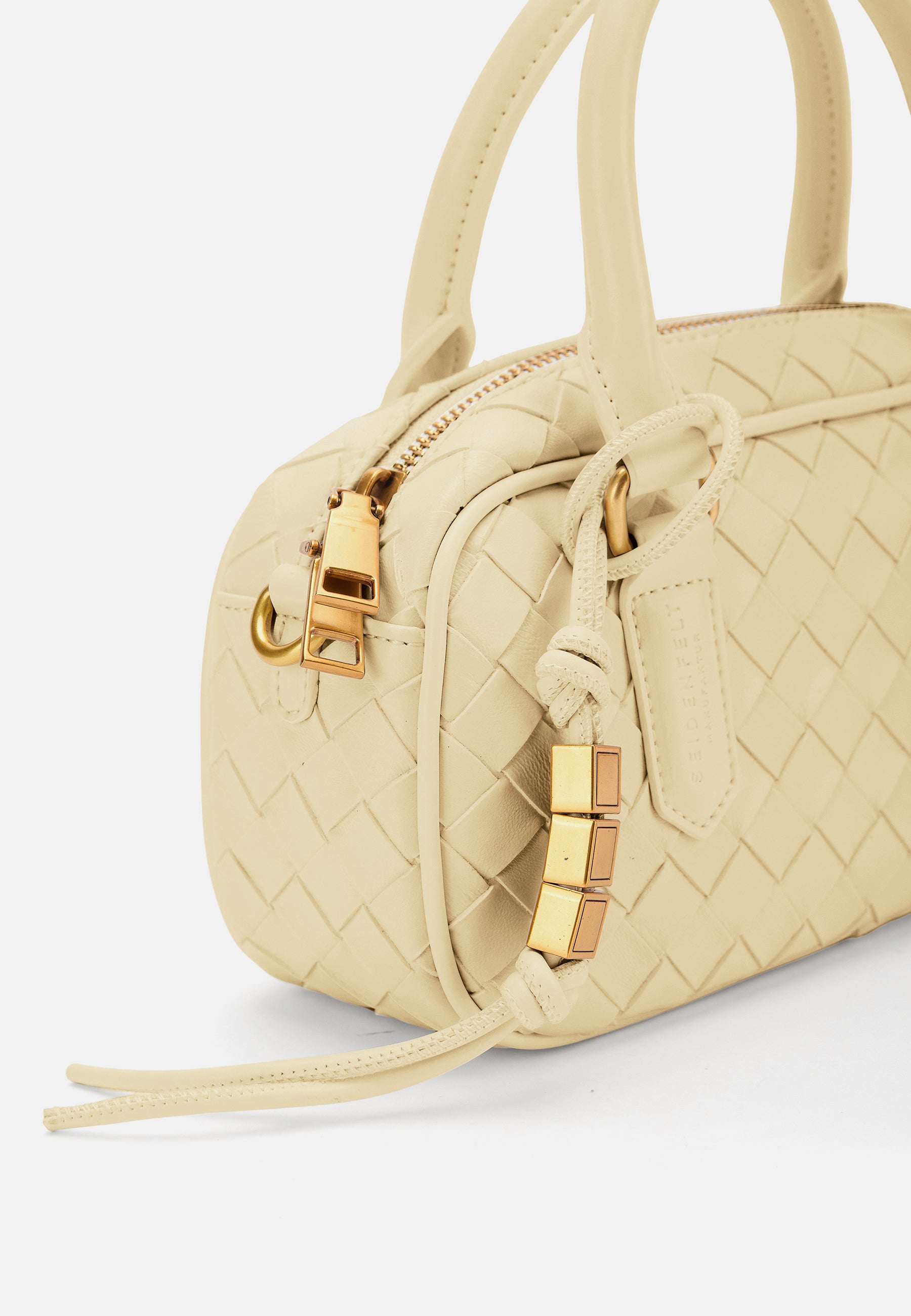 Seidenfelt - Handtaschen>Damen>Kunstledertaschen>Hand Taschen - Kinna Bowling Bag - black / OS-shy yellow / OS
