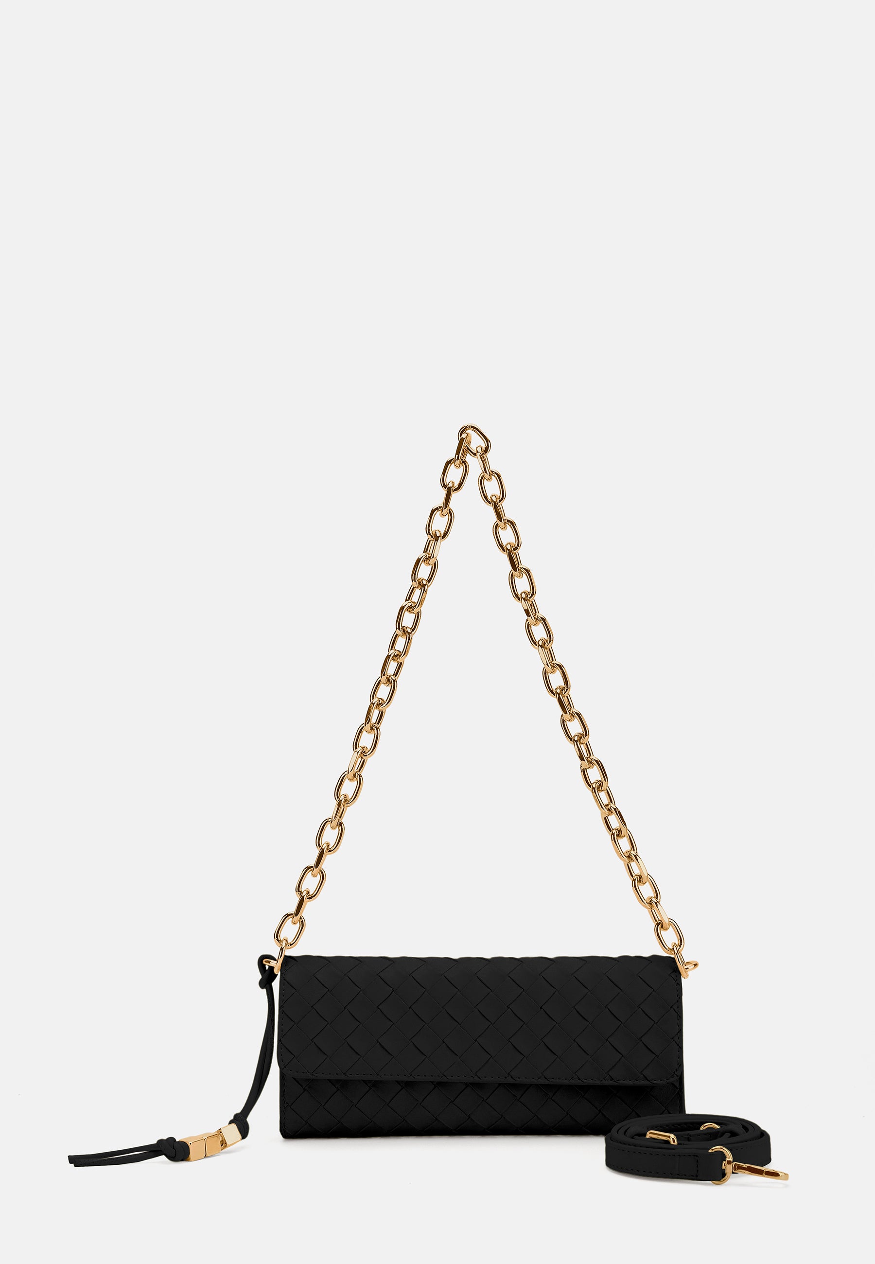 Seidenfelt - Handtaschen>Damen>Kunstledertaschen>Hand Taschen - Kinna Clutch Wallet - black / OS-bright white / OS