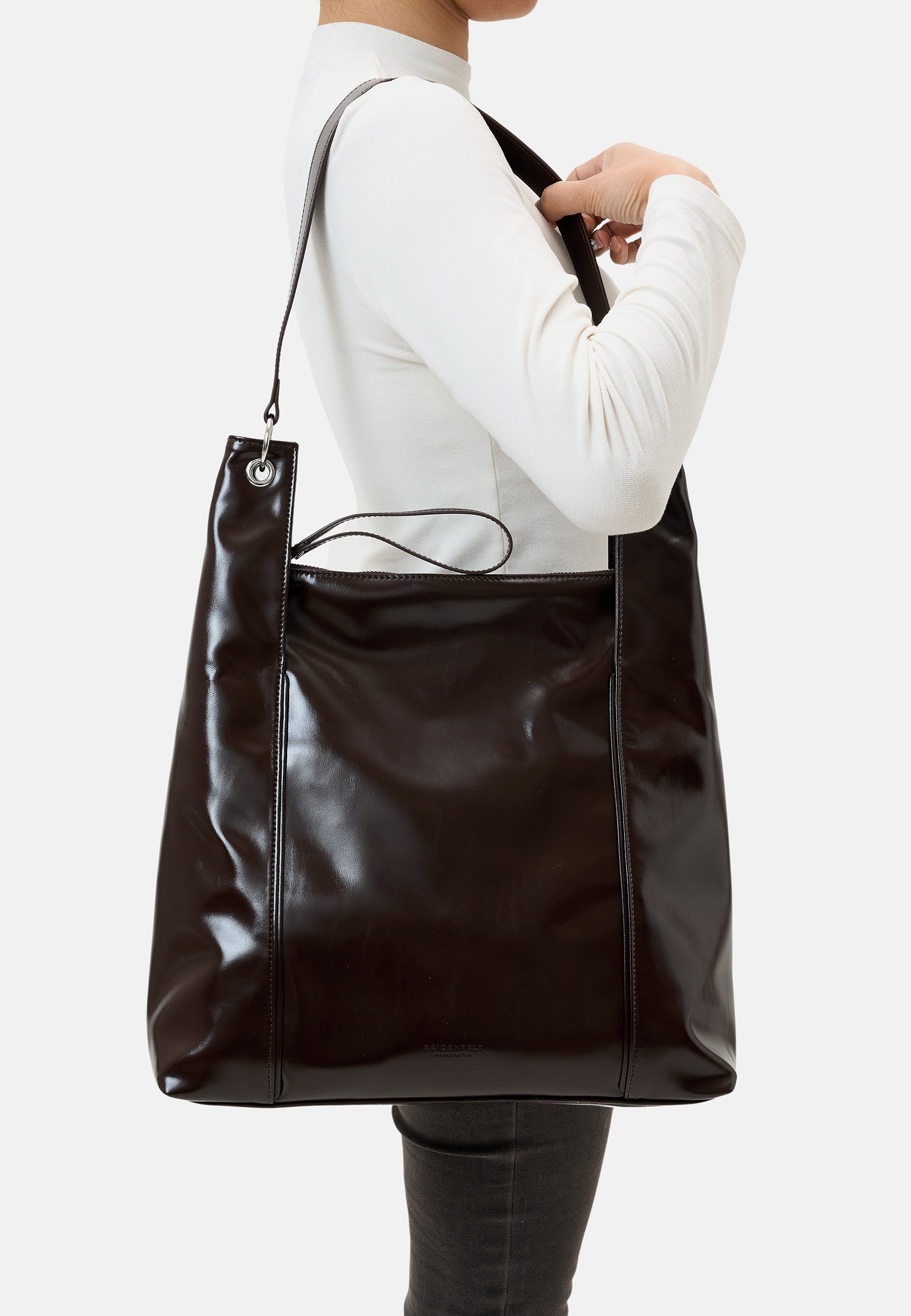 Seidenfelt - Handtaschen>Damen>Kunstledertaschen>Hobo Taschen - Delary Hobo - black / OS-dark chocolate / OS-deep red / OS