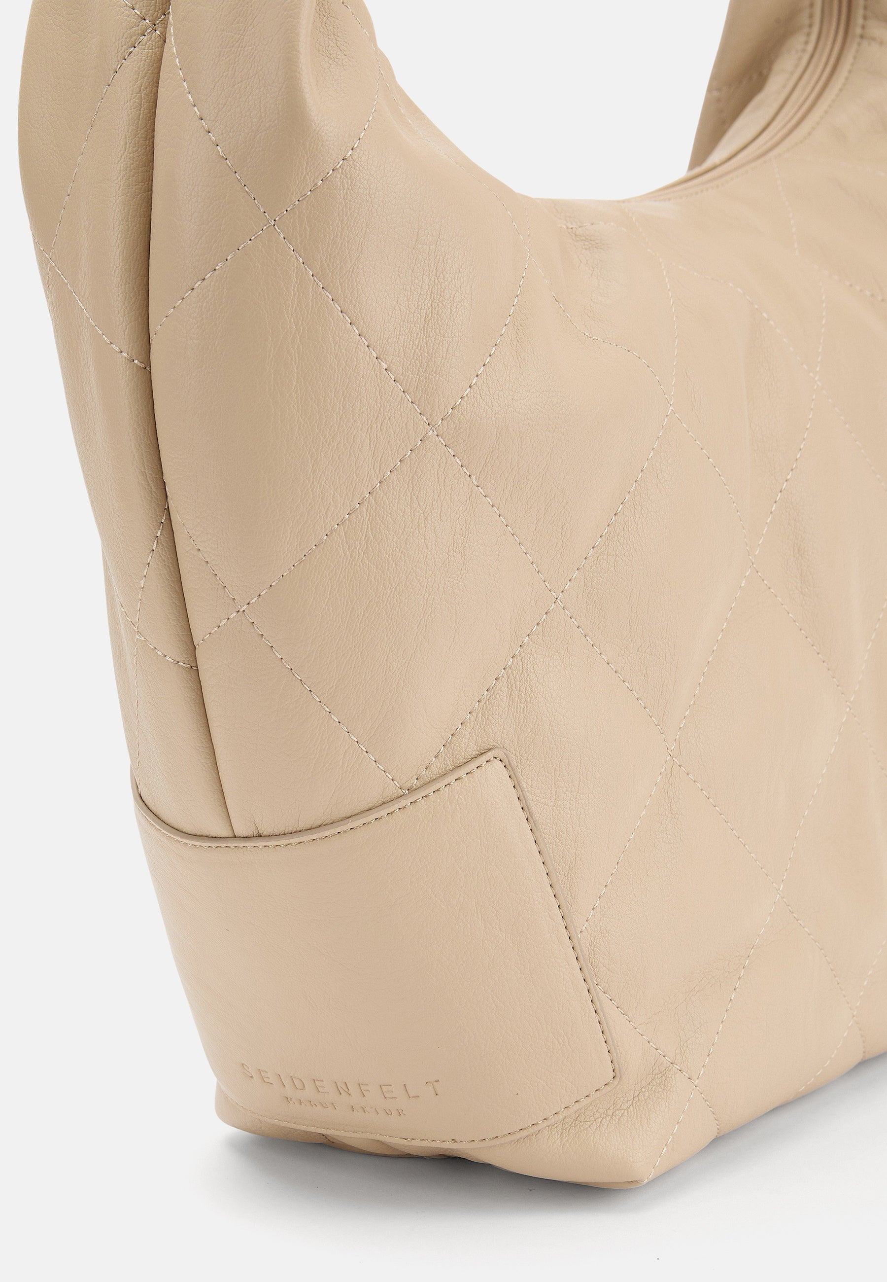 Seidenfelt - Handtaschen>Damen>Kunstledertaschen>Hobo Taschen - Evenes Hobo - light sand / OS-silver / OS-sage / OS