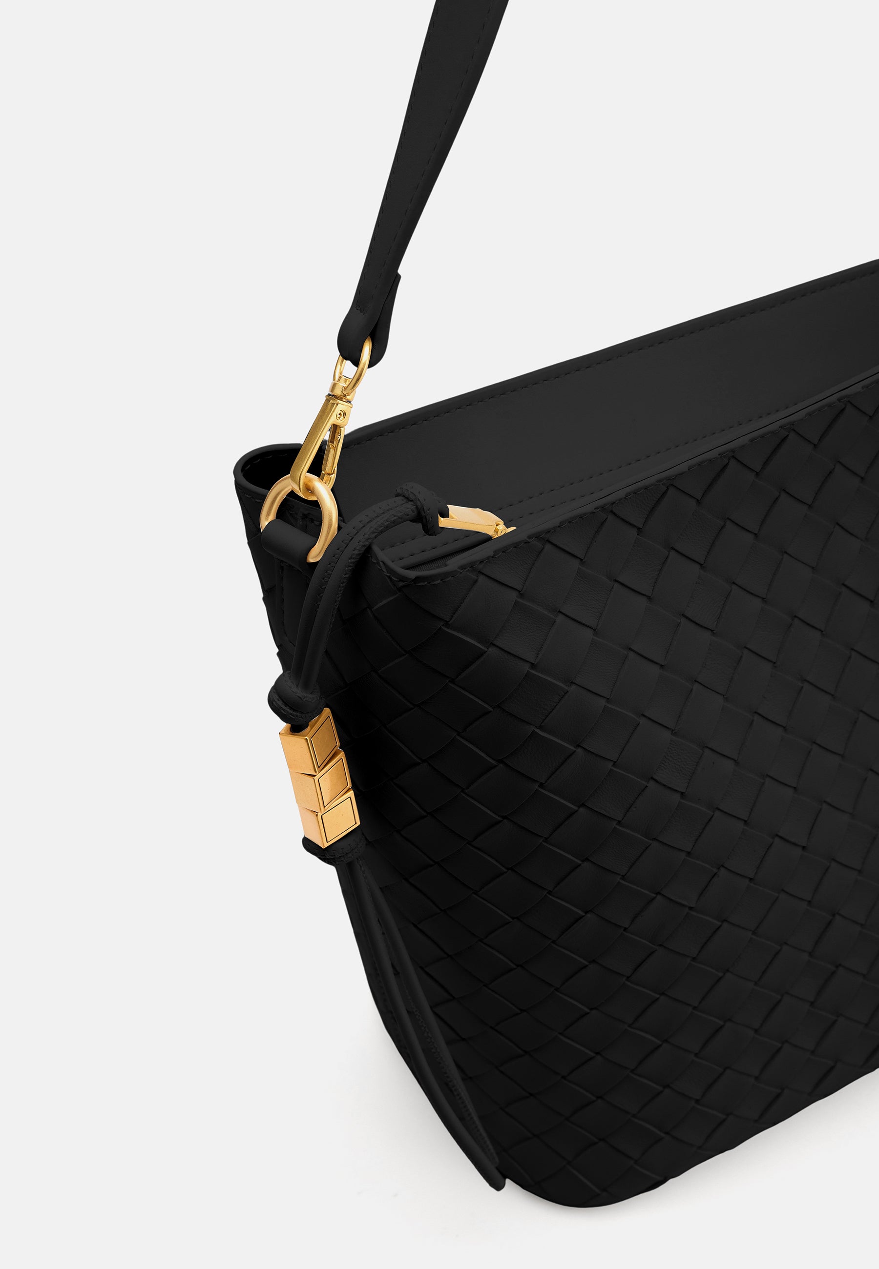 Seidenfelt - Handtaschen>Damen>Kunstledertaschen>Hobo Taschen - Kinna Hobo - black / OS-bright white / OS