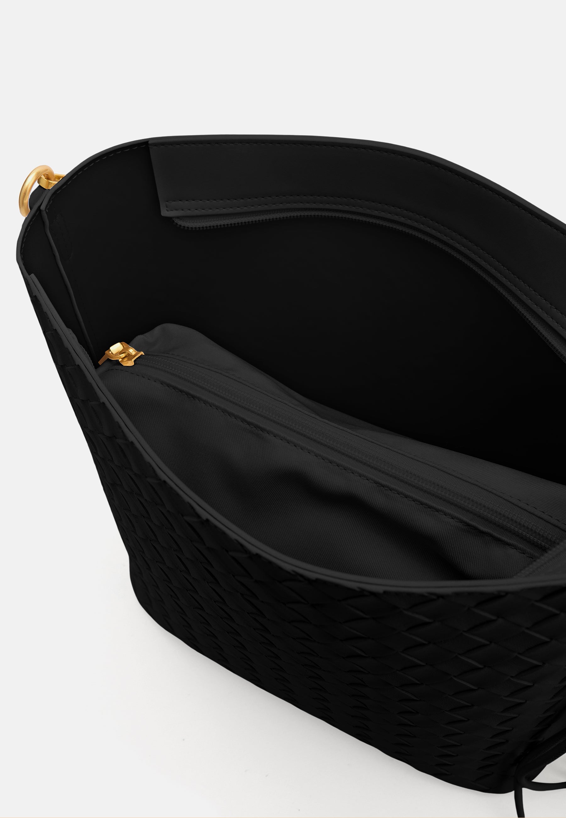 Seidenfelt - Handtaschen>Damen>Kunstledertaschen>Hobo Taschen - Kinna Hobo - black / OS-bright white / OS