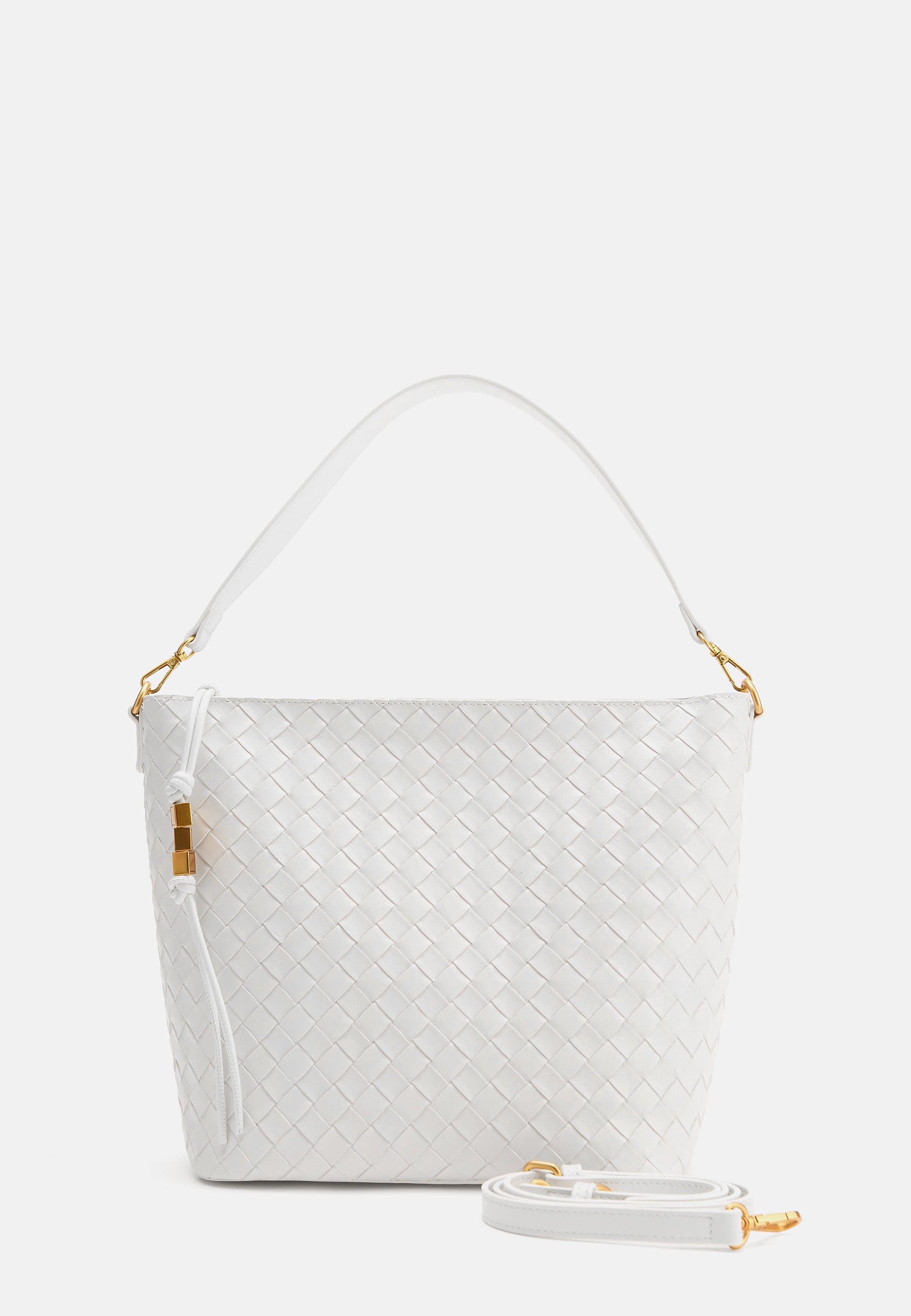 Seidenfelt - Handtaschen>Damen>Kunstledertaschen>Hobo Taschen - Kinna Hobo - black / OS-bright white / OS