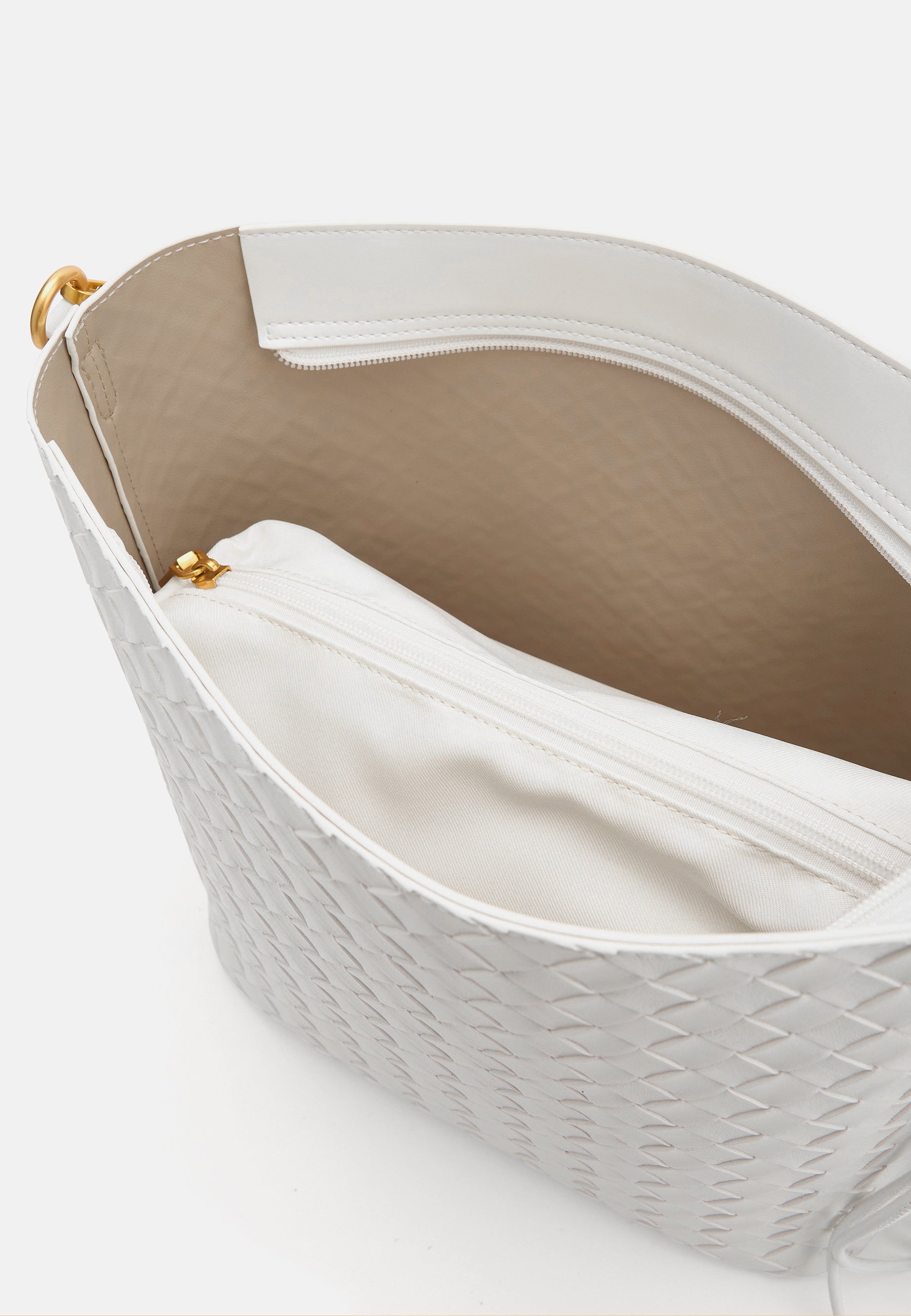 Seidenfelt - Handtaschen>Damen>Kunstledertaschen>Hobo Taschen - Kinna Hobo - black / OS-bright white / OS