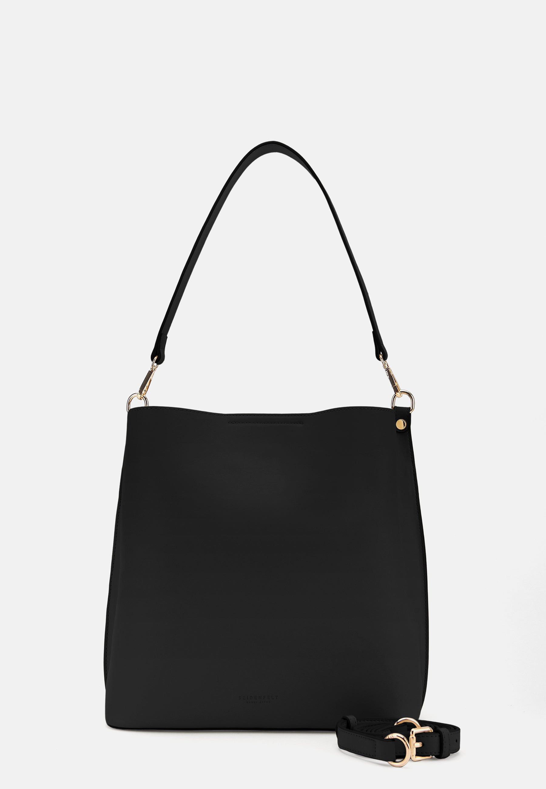 Seidenfelt - Handtaschen>Damen>Kunstledertaschen>Hobo Taschen - Lilla Ro Midi Hobo - black / OS-cream / OS-light sand / OS