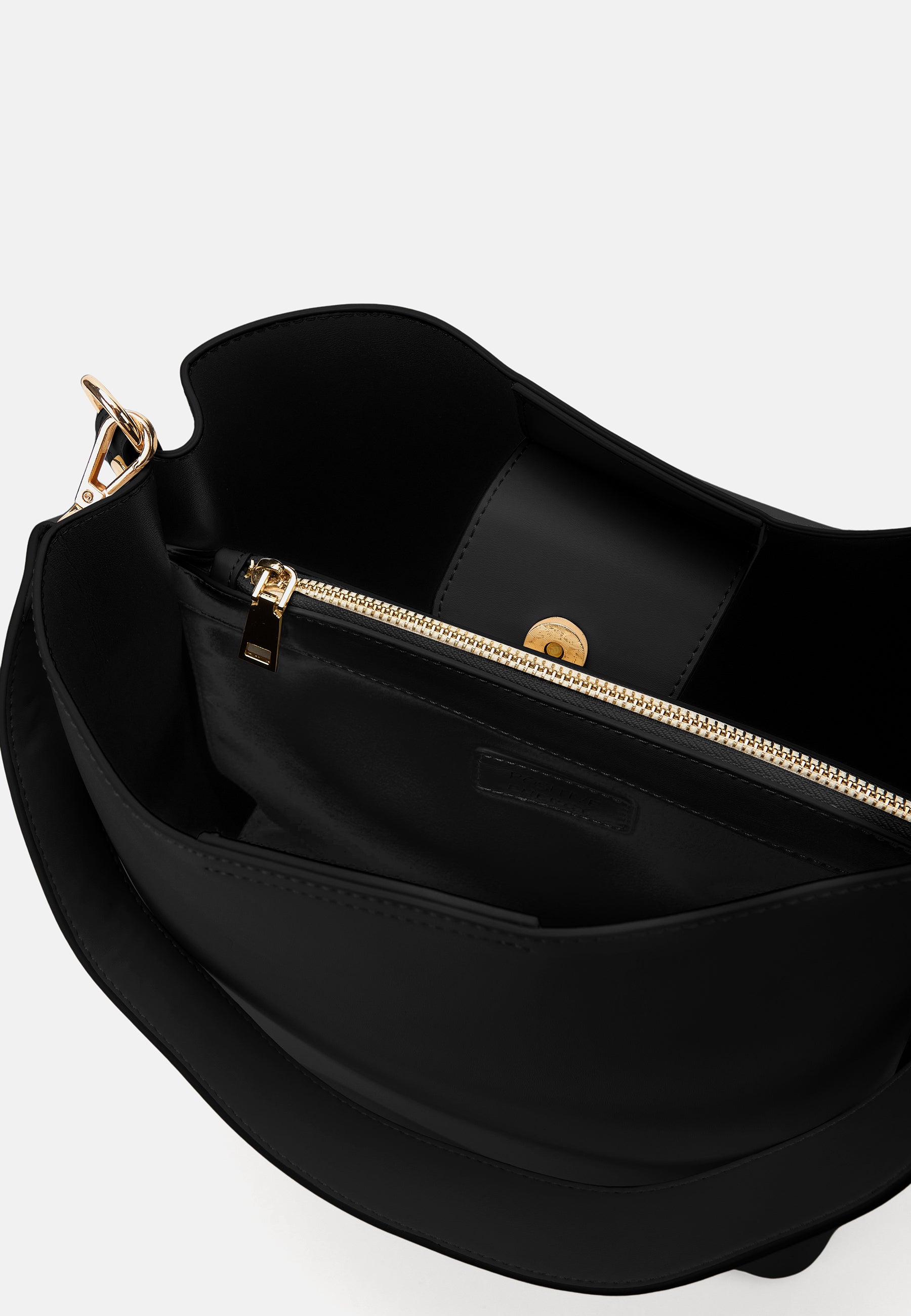 Seidenfelt - Handtaschen>Damen>Kunstledertaschen>Hobo Taschen - Lilla Ro Midi Hobo - black / OS-cream / OS-light sand / OS