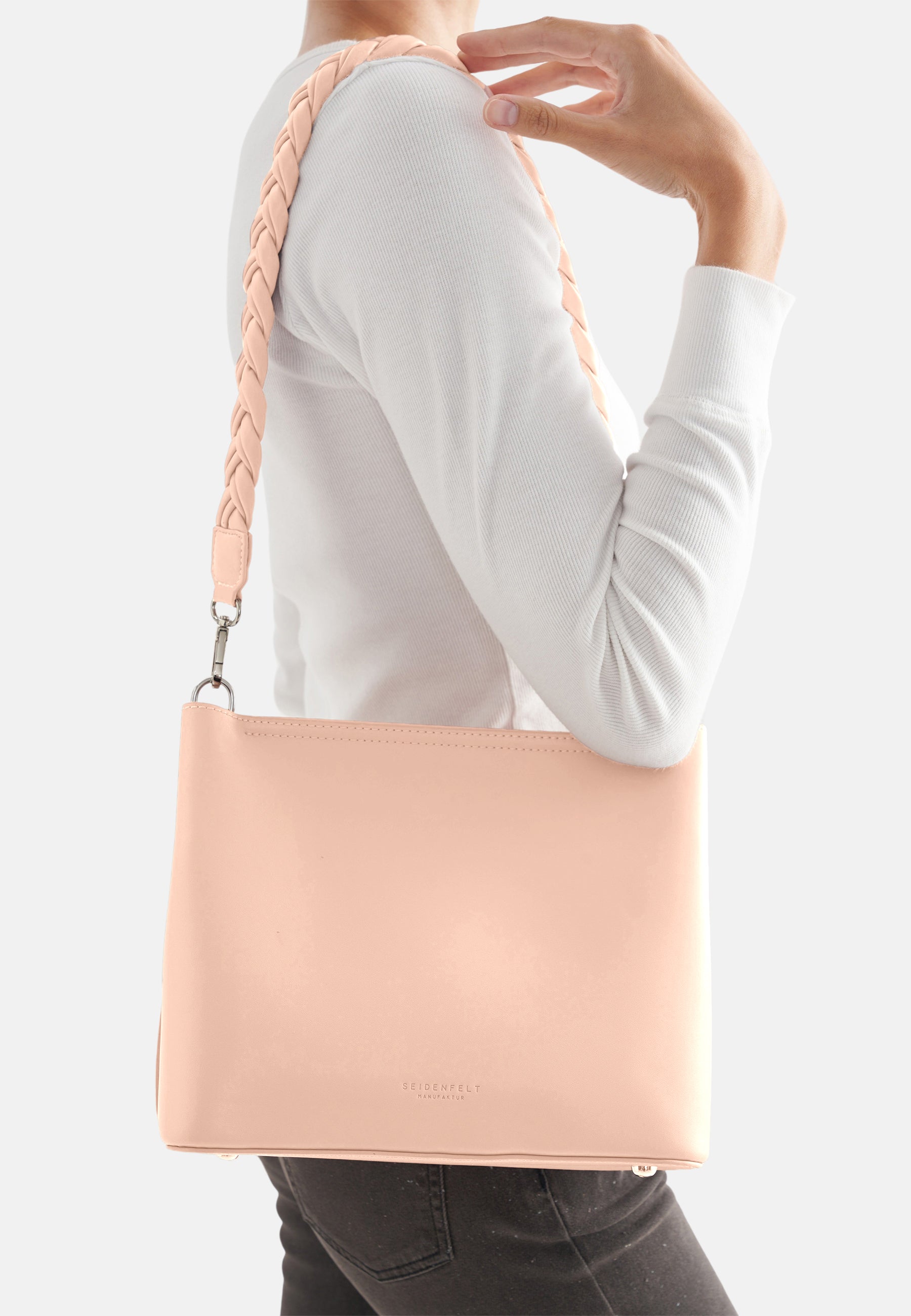 Seidenfelt - Handtaschen>Damen>Kunstledertaschen>Hobo Taschen - Melbu Hobo - black / OS-black / gold metal / OS-cream / OS-ice blue / OS-powder rose / OS-powder rose/gold metal / OS