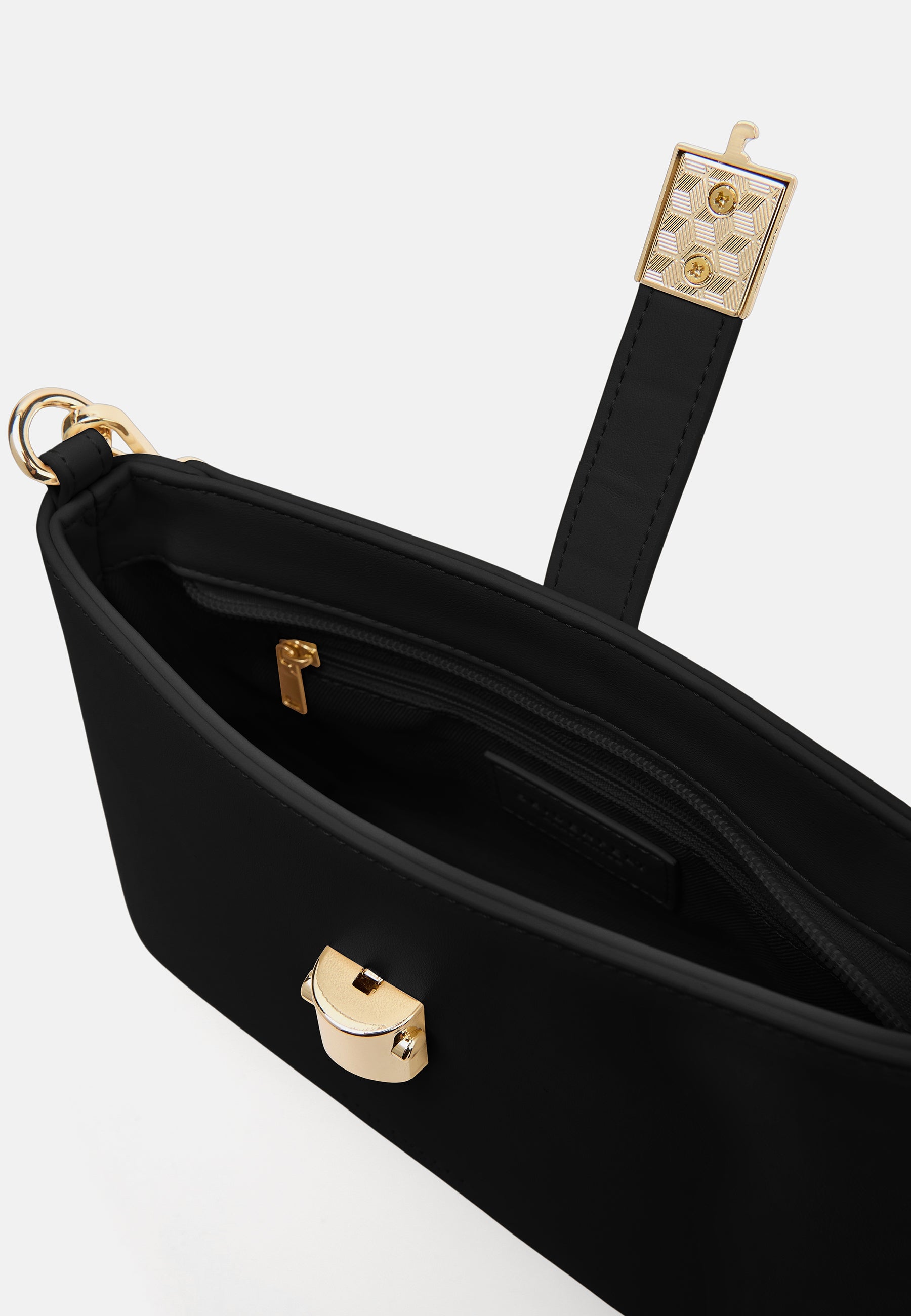 Seidenfelt - Handtaschen>Damen>Kunstledertaschen>Schulter Taschen - Lilla Ro Little Shoulderbag - black / OS-cream / OS-light sand / OS