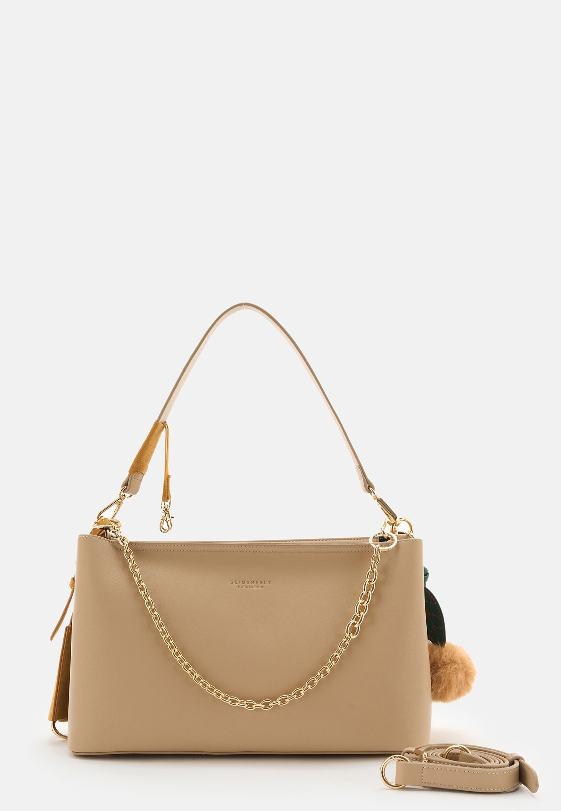 Seidenfelt - Handtaschen>Damen>Kunstledertaschen>Schulter Taschen - Lyby Shoulderbag - black / OS-warm beige / OS