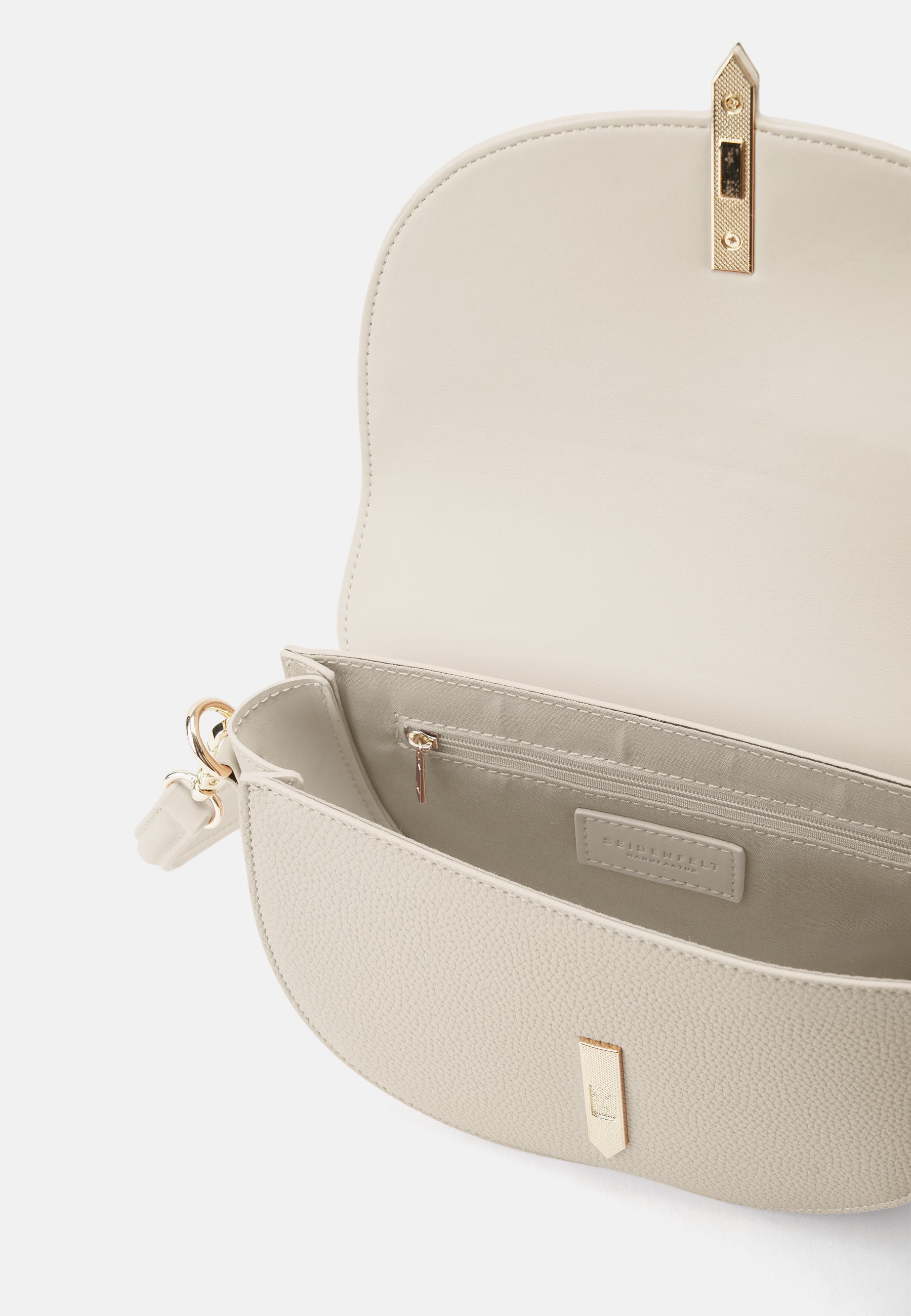 Seidenfelt - Handtaschen>Damen>Kunstledertaschen>Halbmond Taschen - Selje Saddle - black / OS-cream / OS-rose / OS