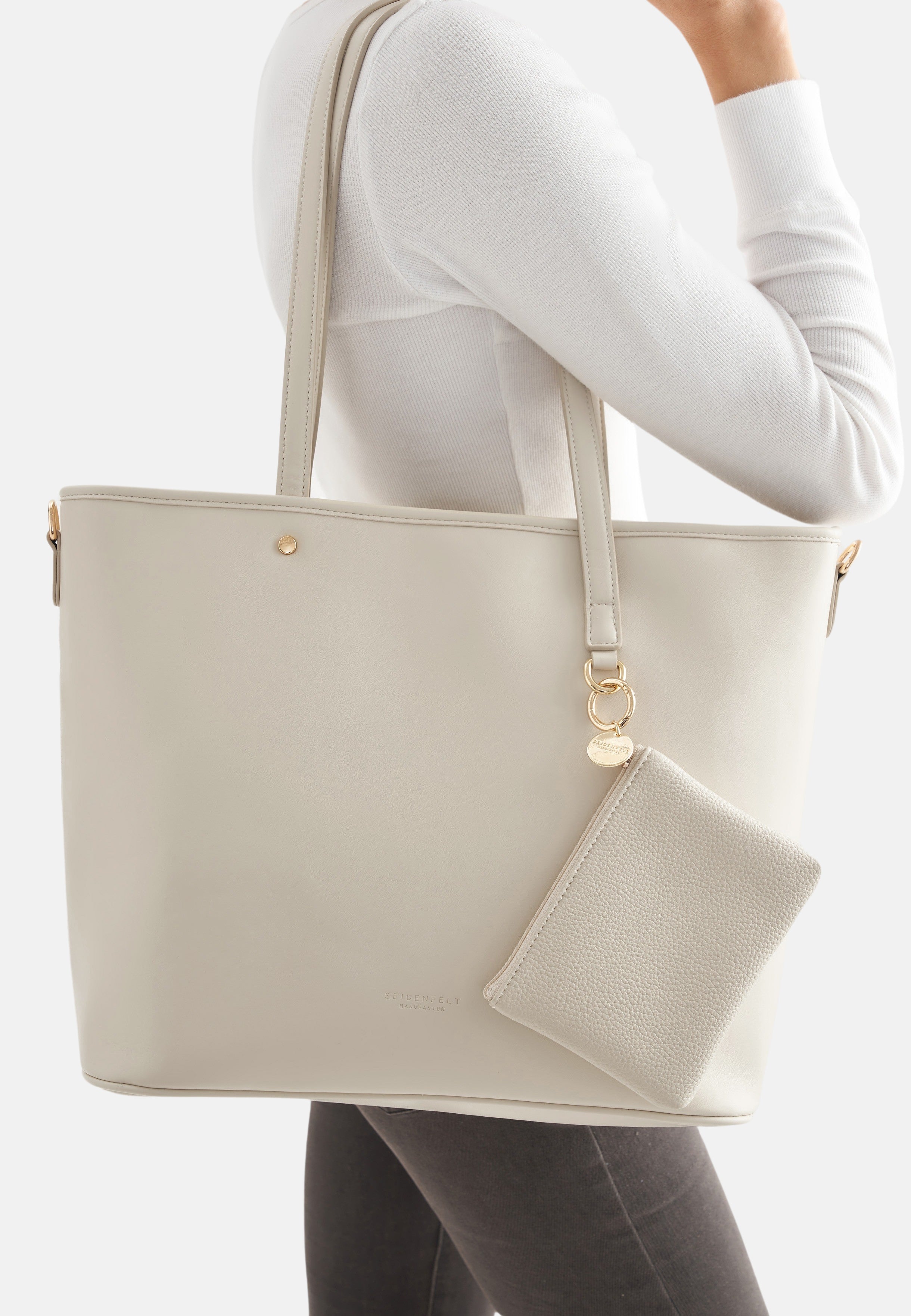 Seidenfelt - Handtaschen>Damen>Kunstledertaschen>Shopper Taschen - Selje Shopper - black / OS-cream / OS